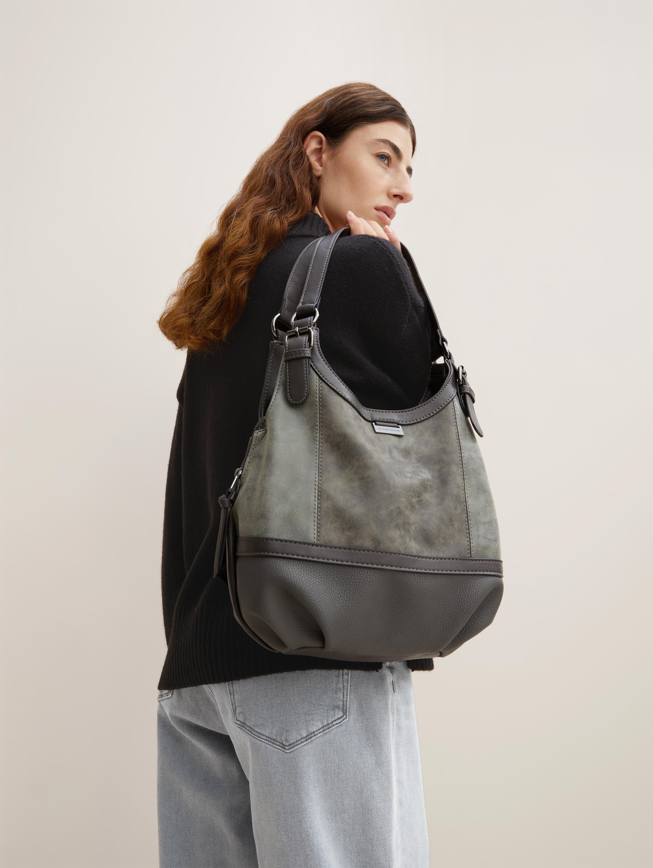 TTJUNA shopper met riemelement - grey - 