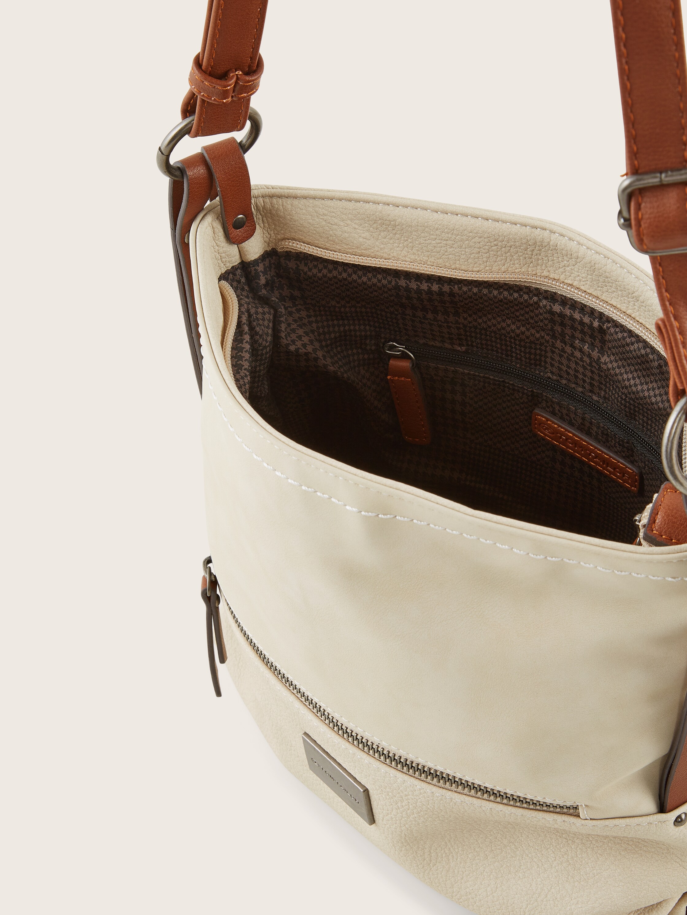 TTELIN M schoudertas met materiaalmix - off_white_off_white - 