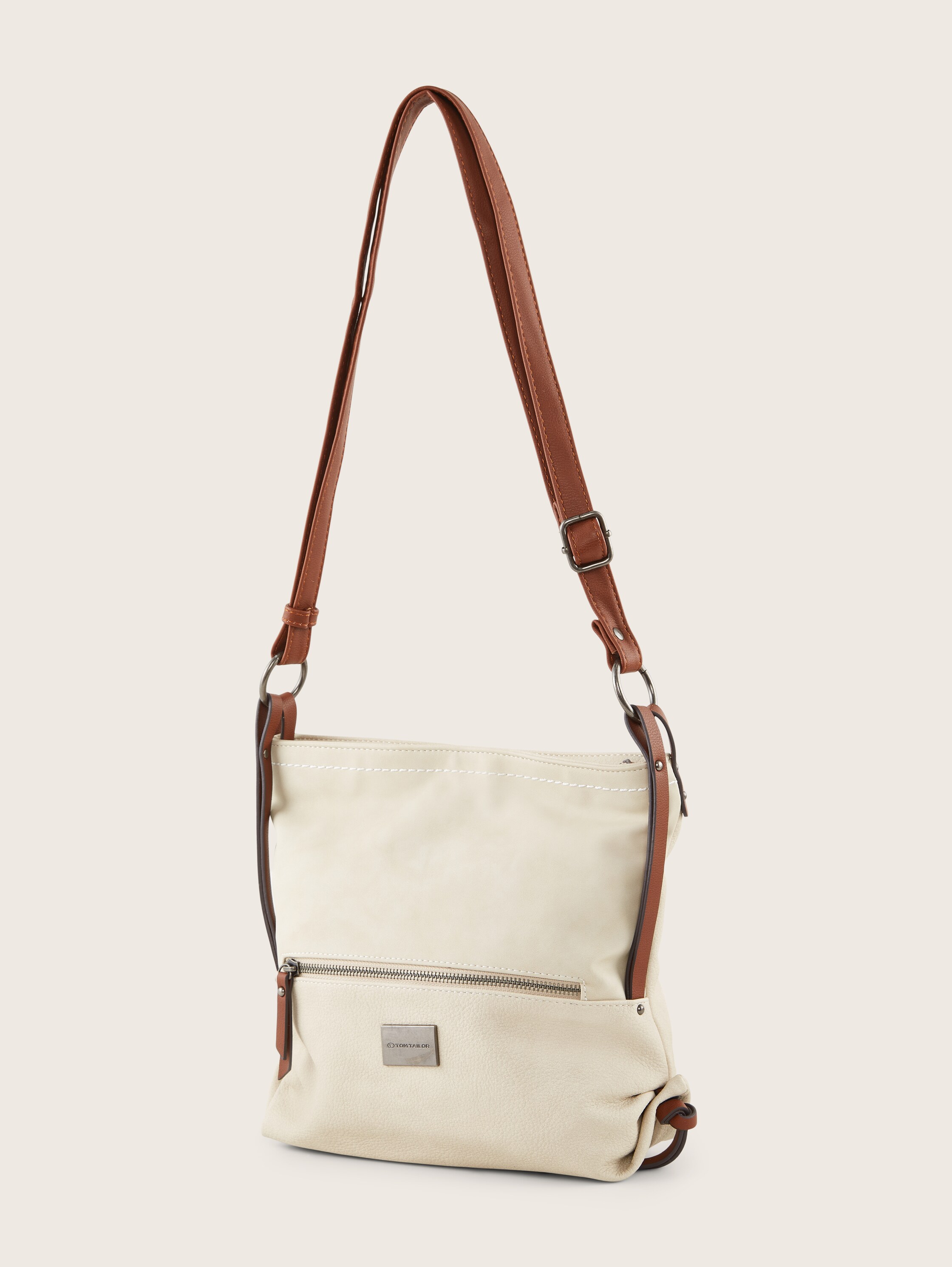 TTELIN M schoudertas met materiaalmix - off_white_off_white - 