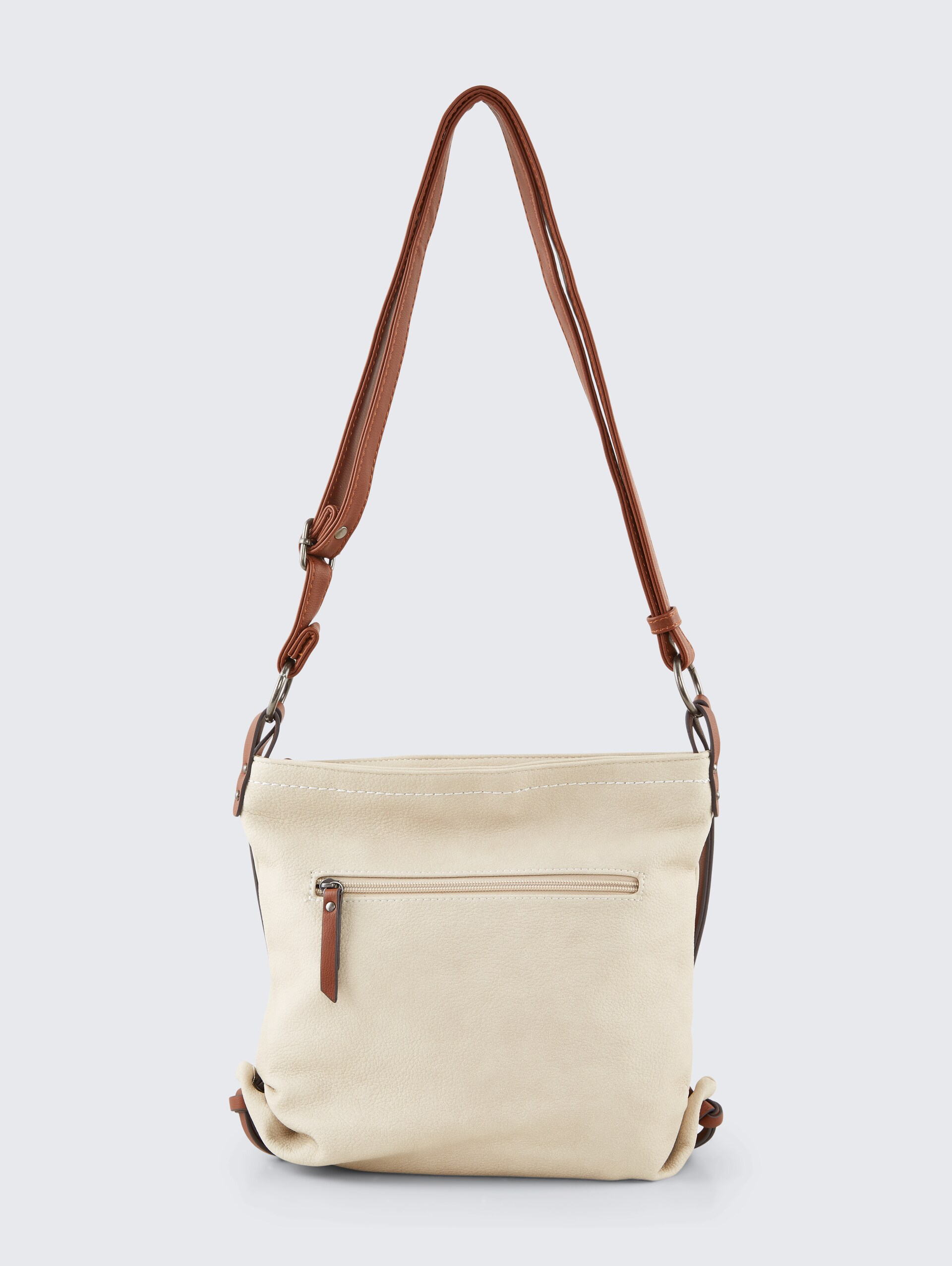 TTELIN M Umhängetasche mit Material-Mix - off white / off white - Produkt-Rückansicht