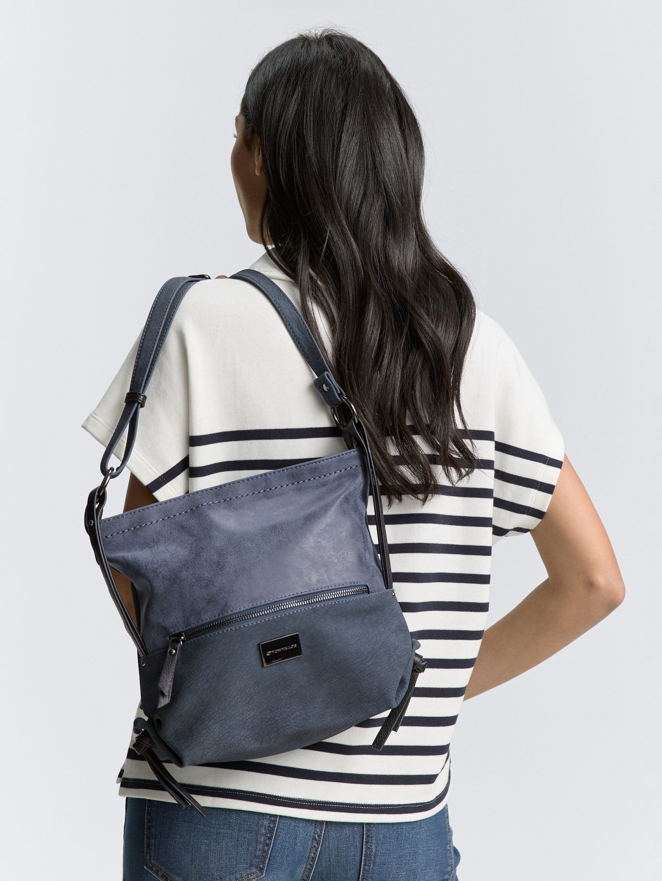 TTELIN M Umhängetasche mit Material-Mix - blue - 