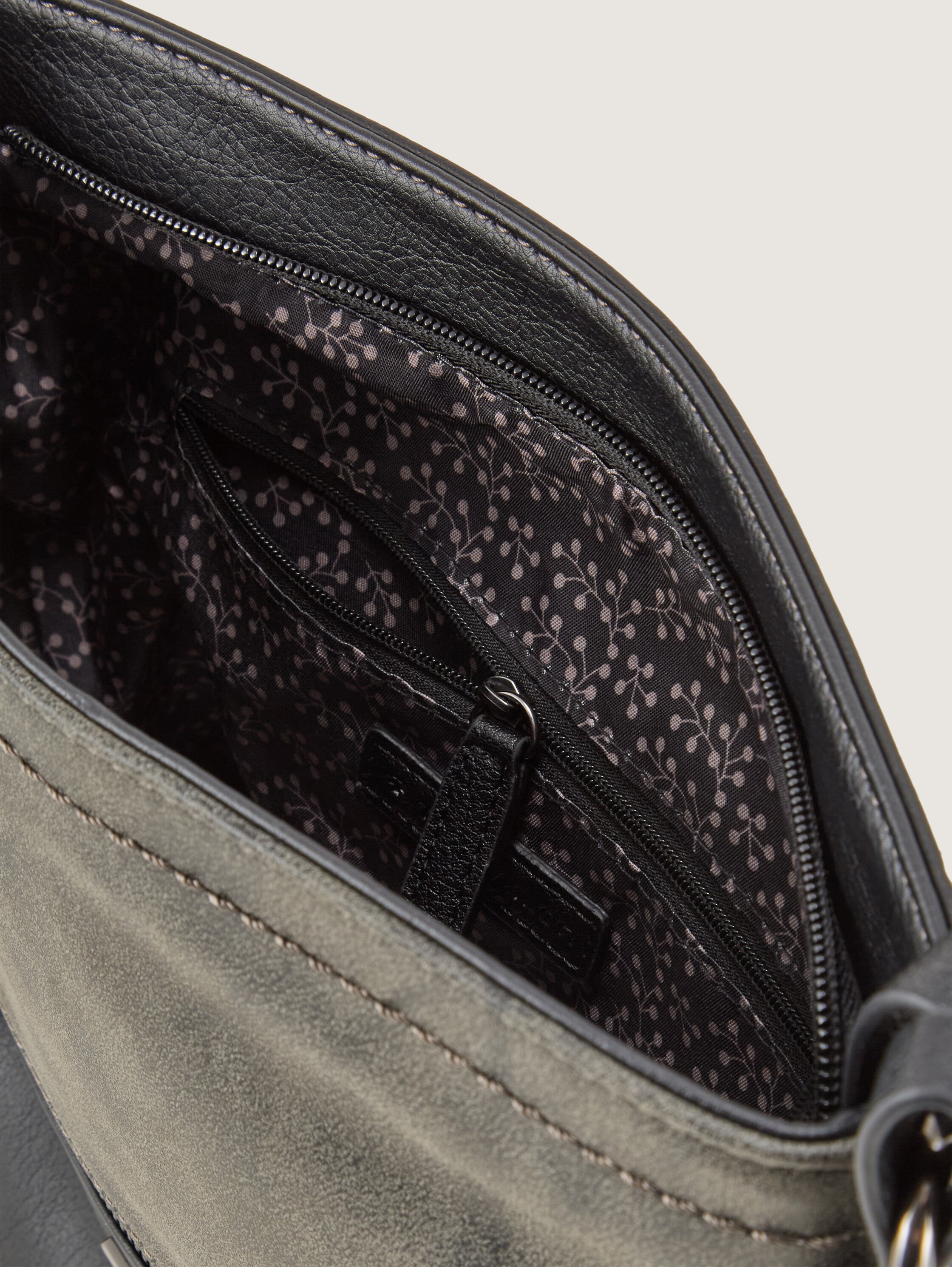 TTELIN M shoulder bag with material mix - schwarz / black - side product view 