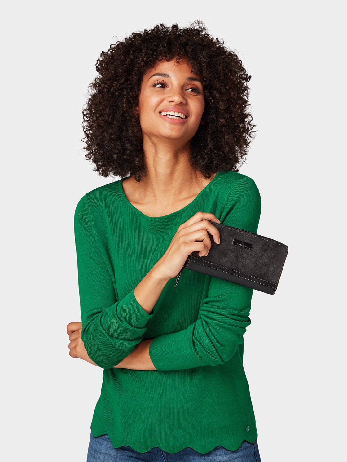 TTELIN portemonnee met logo-applicatie - schwarz_black - 