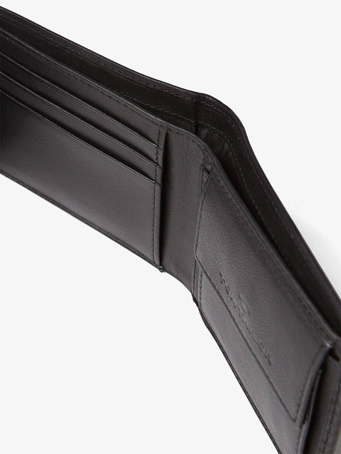 TTKAI Brieftasche aus Leder - schwarz / black - seitliche Produkt-Ansicht 