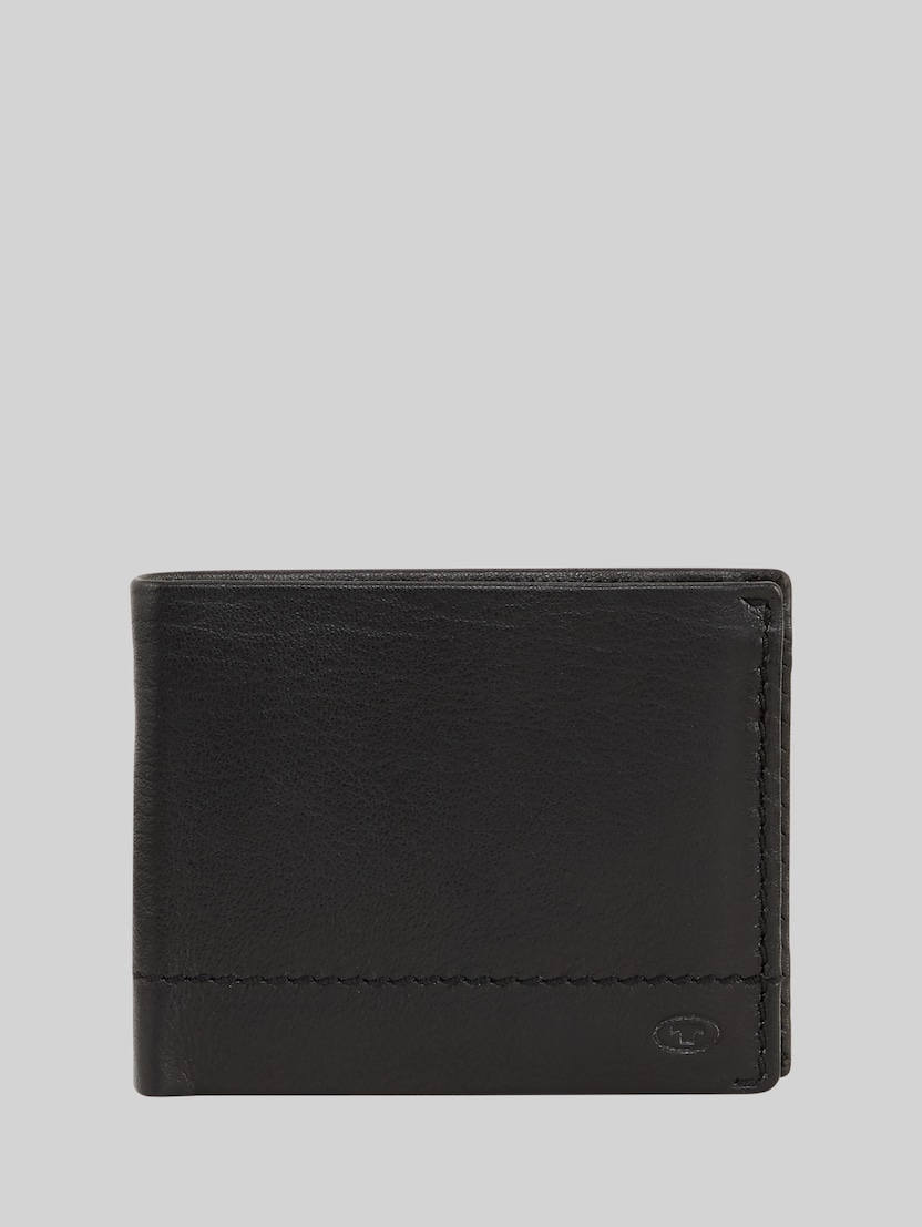 TTKAI Brieftasche aus Leder von Men, schwarz / black