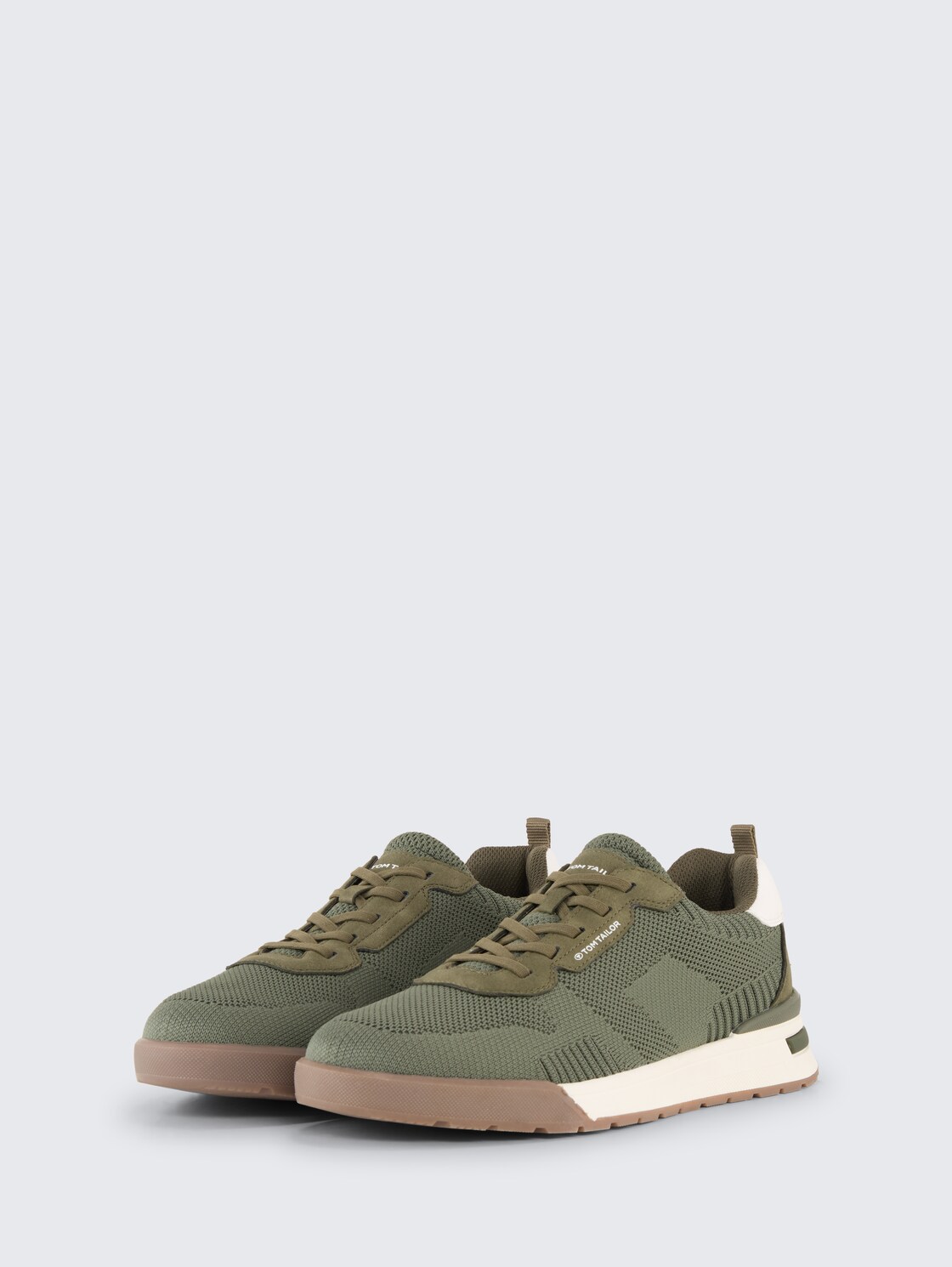 Sneakers met mesh - khaki - zijaanzicht product