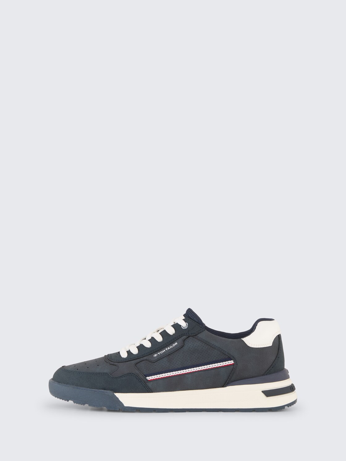 Sneaker aus Lederimitat - navy - seitliche Produkt-Ansicht