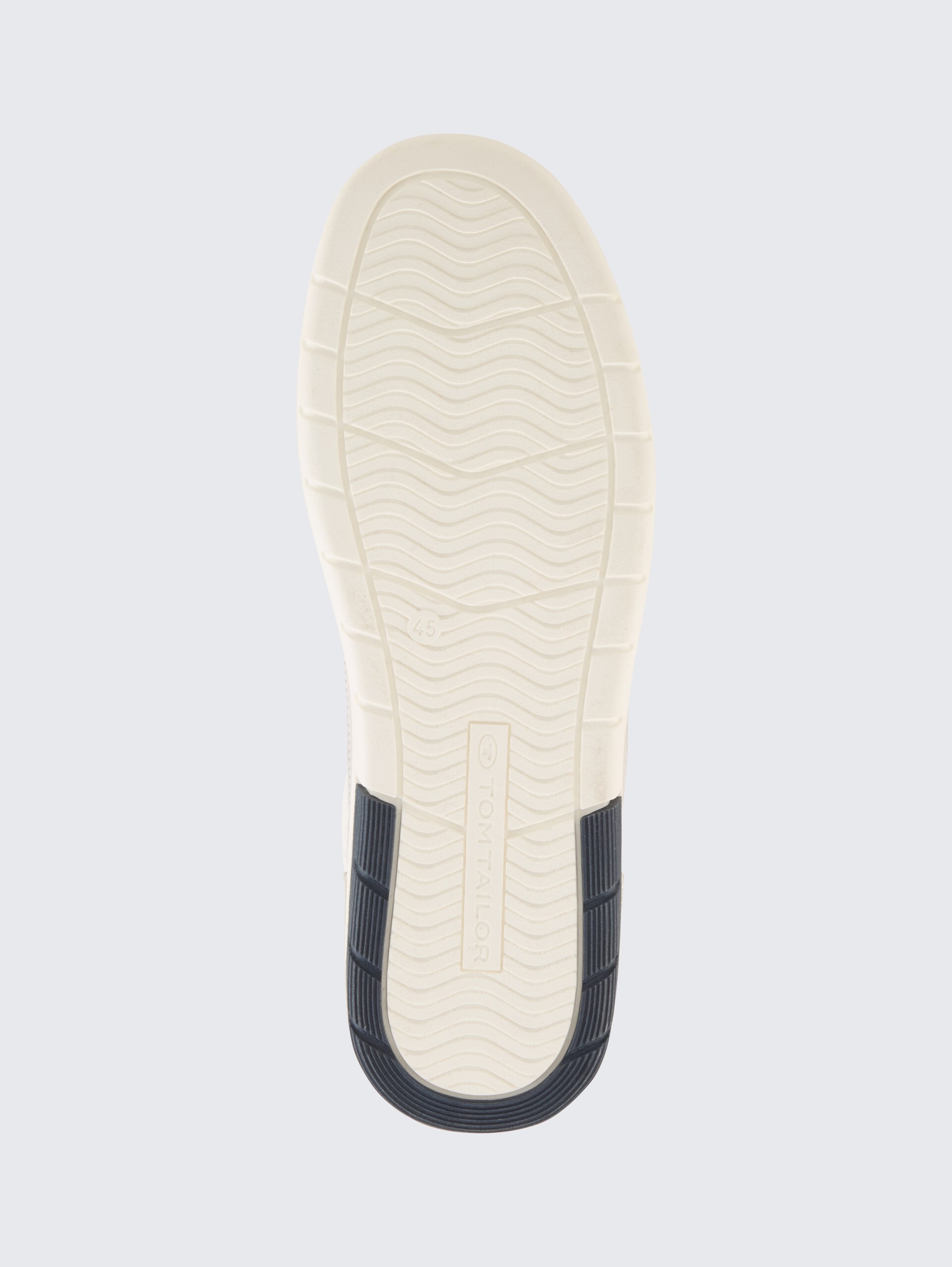 Sneaker aus strukturiertem Lederimitat - white - Produkt-Ansicht Sohle