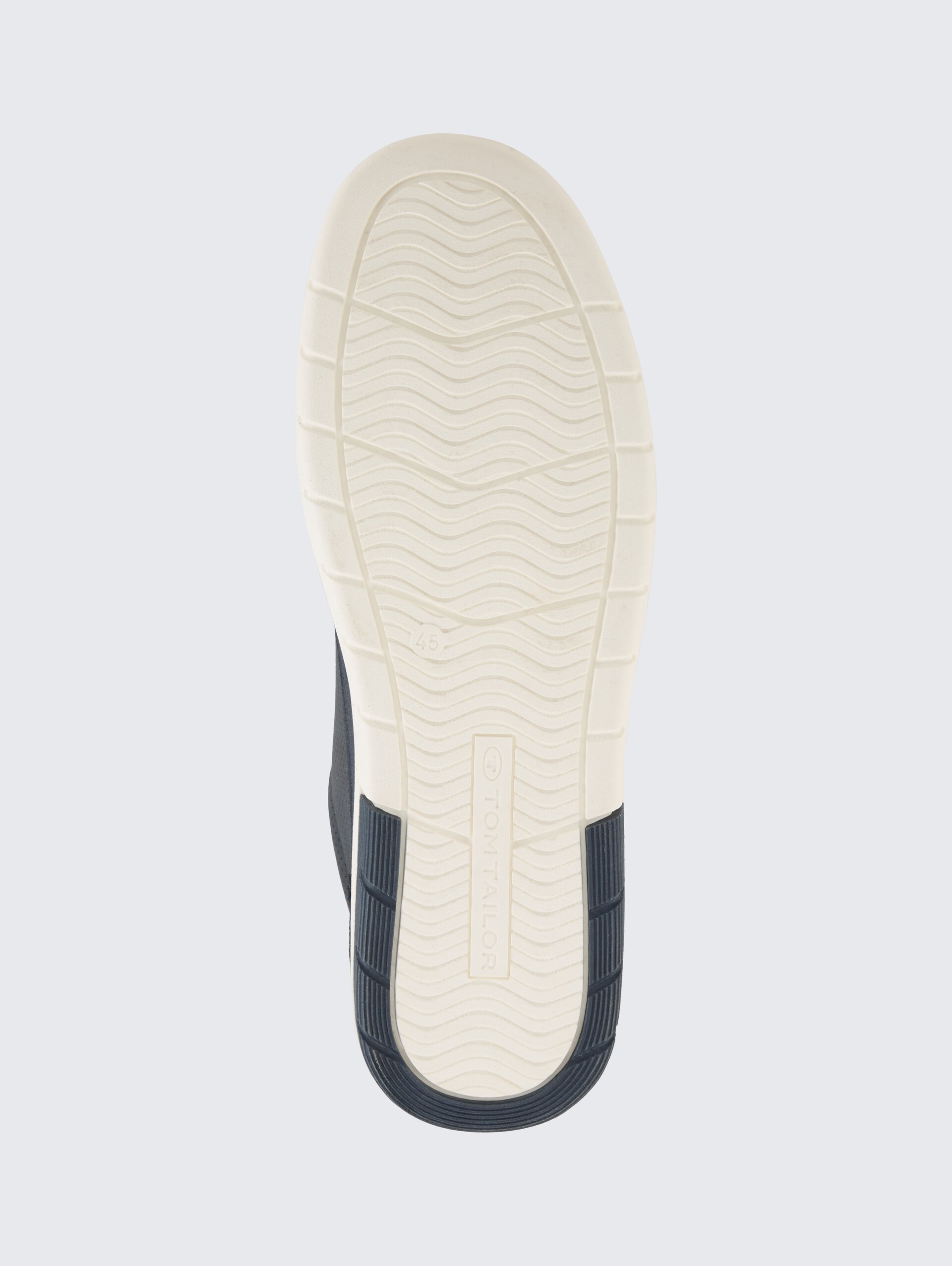 Sneaker aus strukturiertem Lederimitat - navy - Produkt-Ansicht Sohle