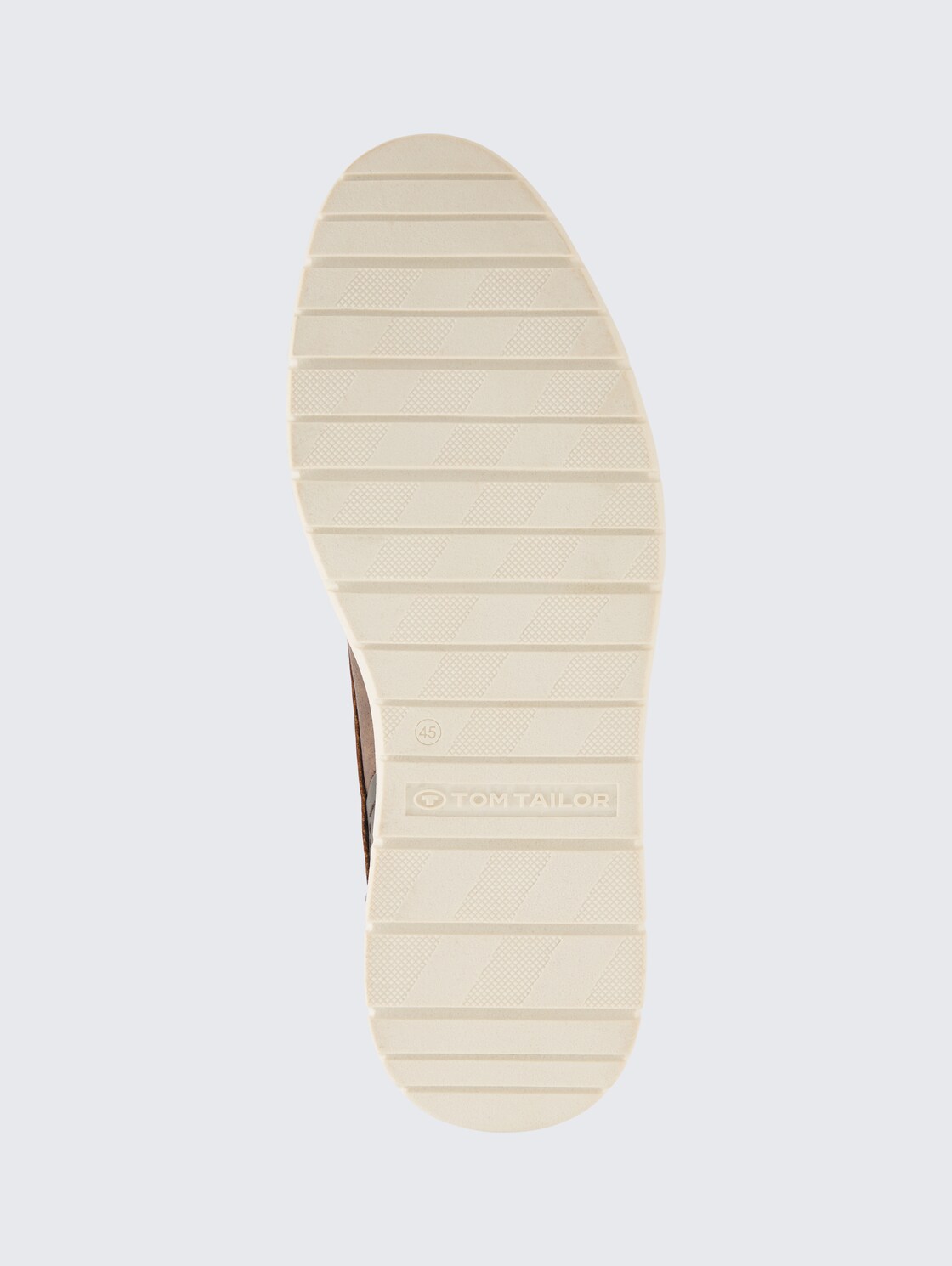 Schnürschuhe aus strukturiertem Lederimitat - rust - Produkt-Ansicht Sohle