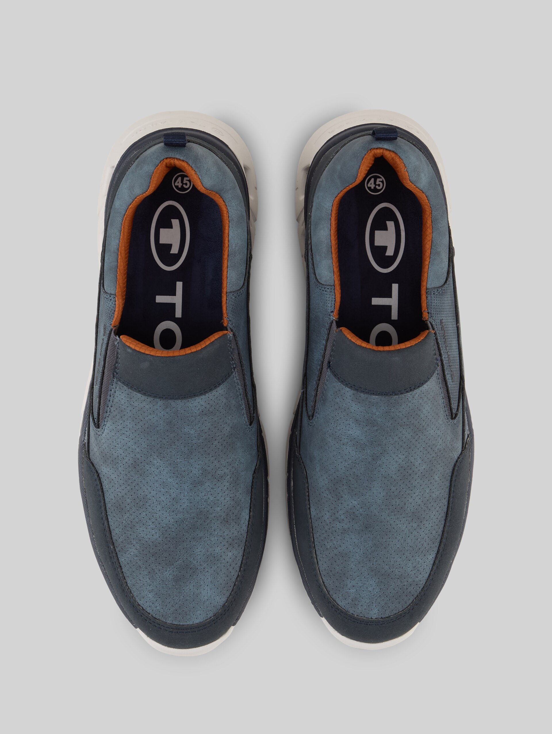 Sneakers with elastic shaft - blue - Product view from top 