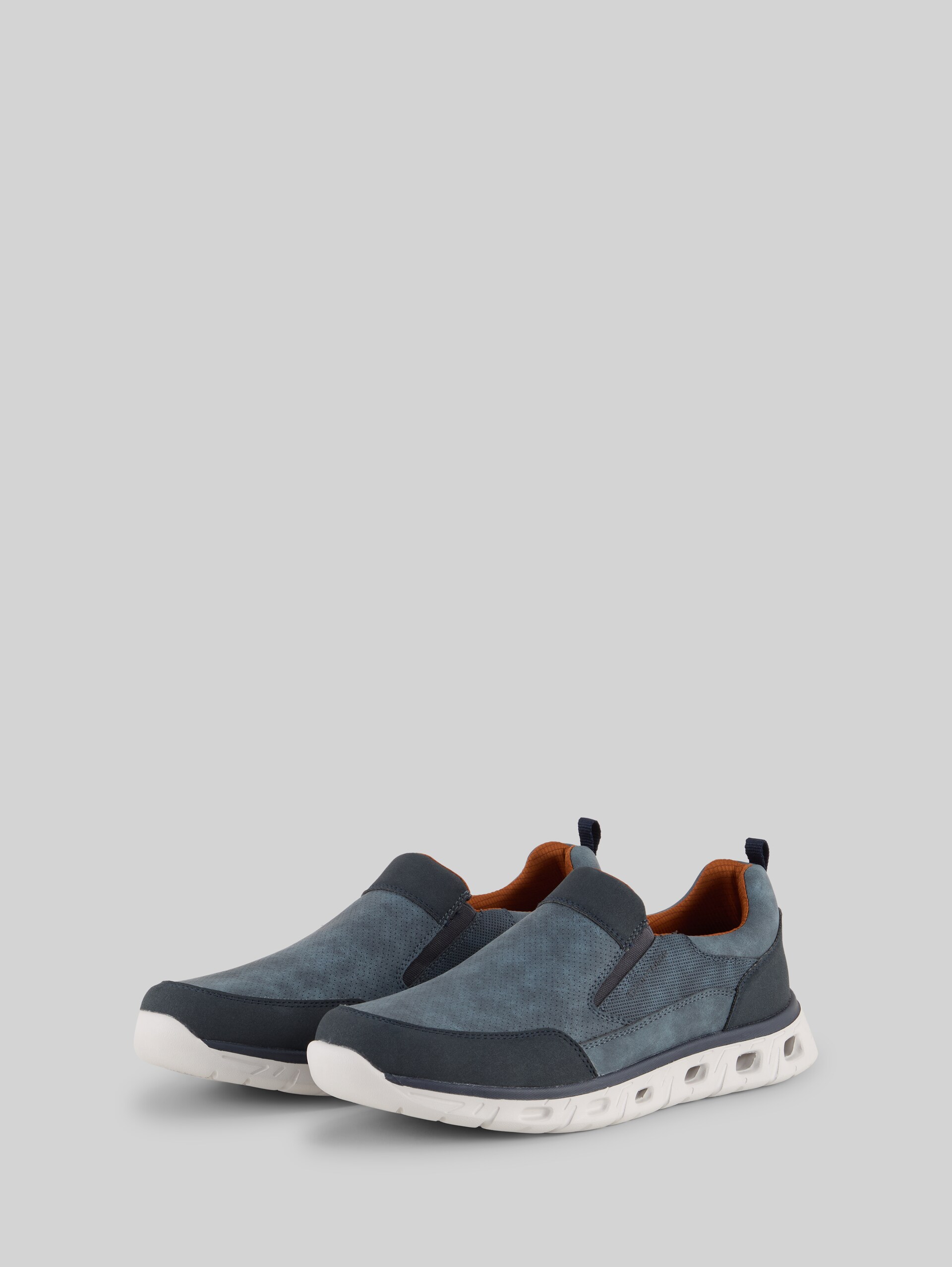Sneakers with elastic shaft - blue - side product view