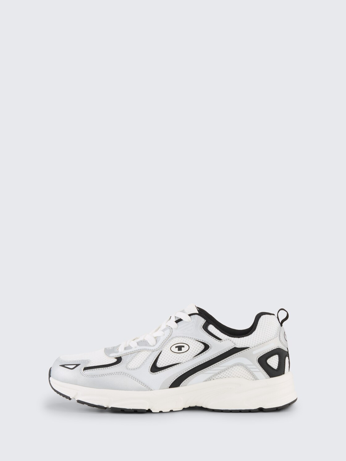 Sneaker mit Colour-Blocking - white-silver - seitliche Produkt-Ansicht