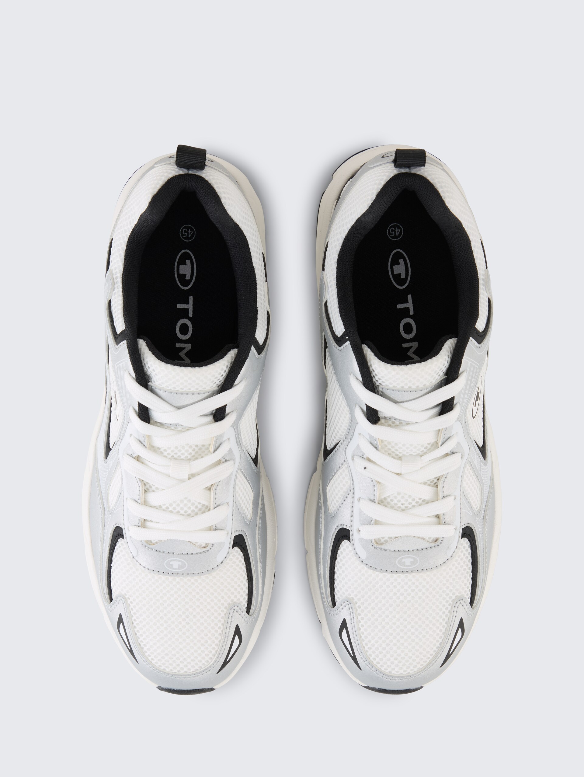 Sneakers met colourblocking - white-silver - Bovenaanzicht product 