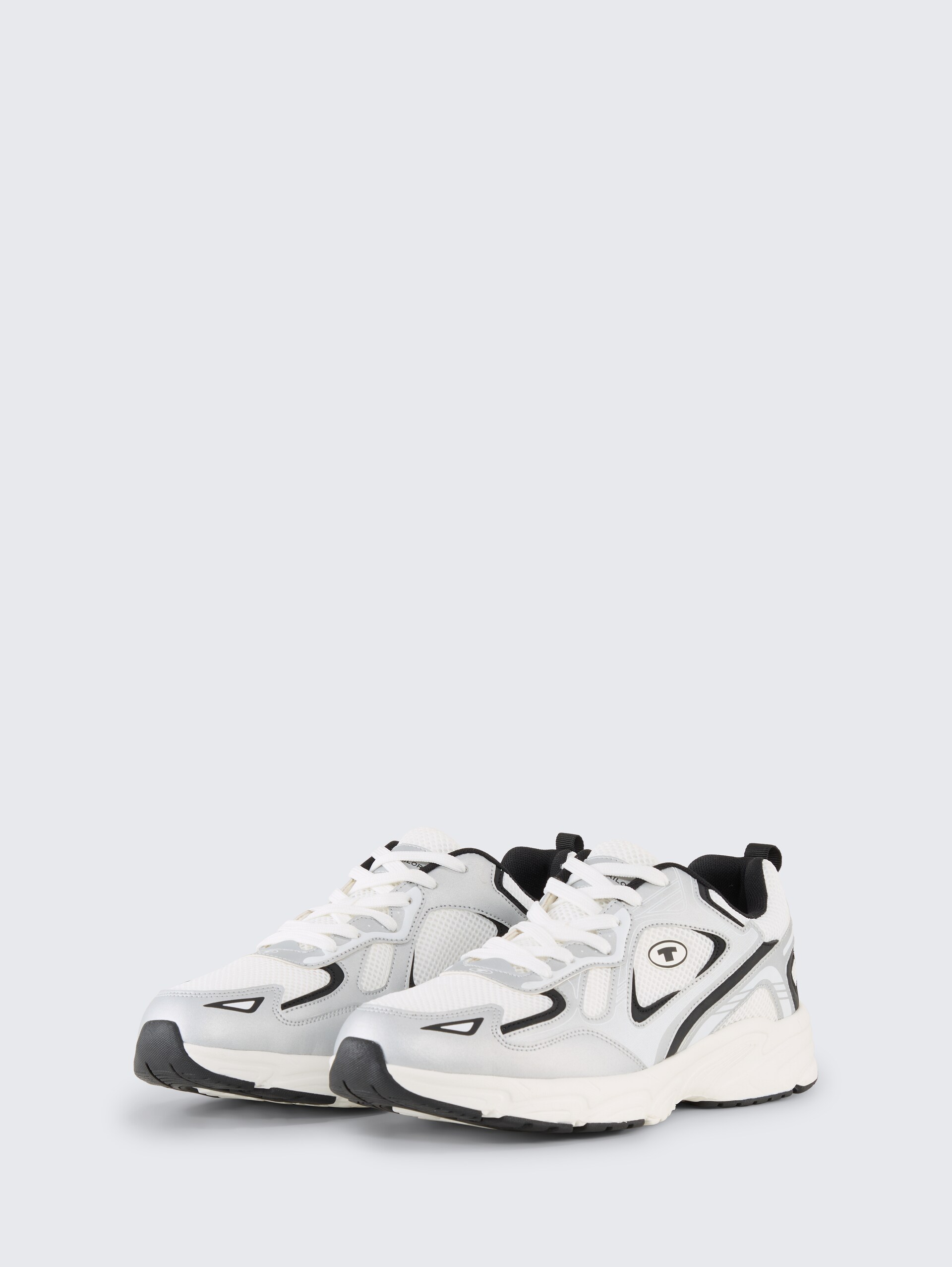 Sneakers met colourblocking - white-silver - zijaanzicht product