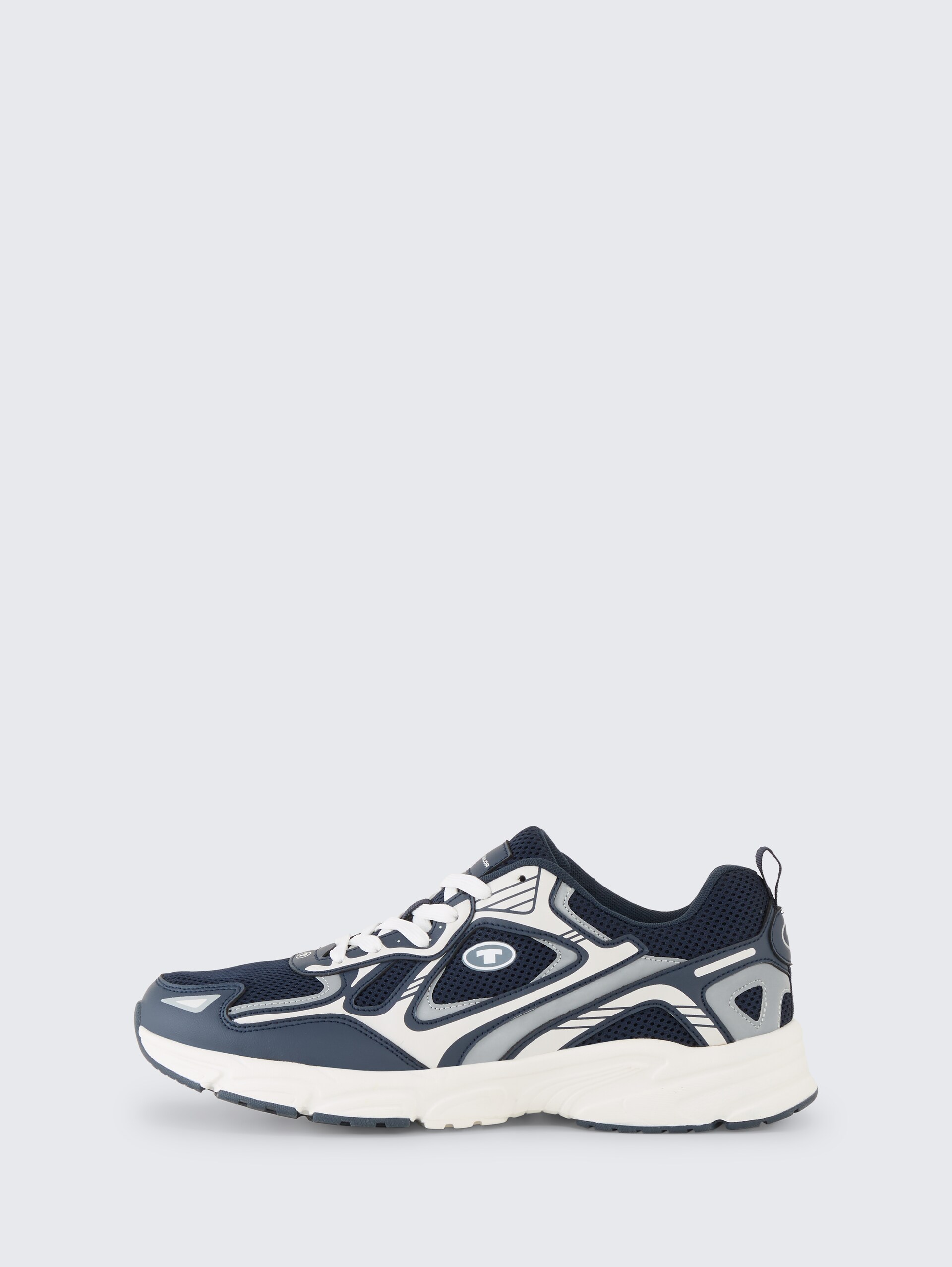 Sneakers met colourblocking - navy-silver - zijaanzicht product