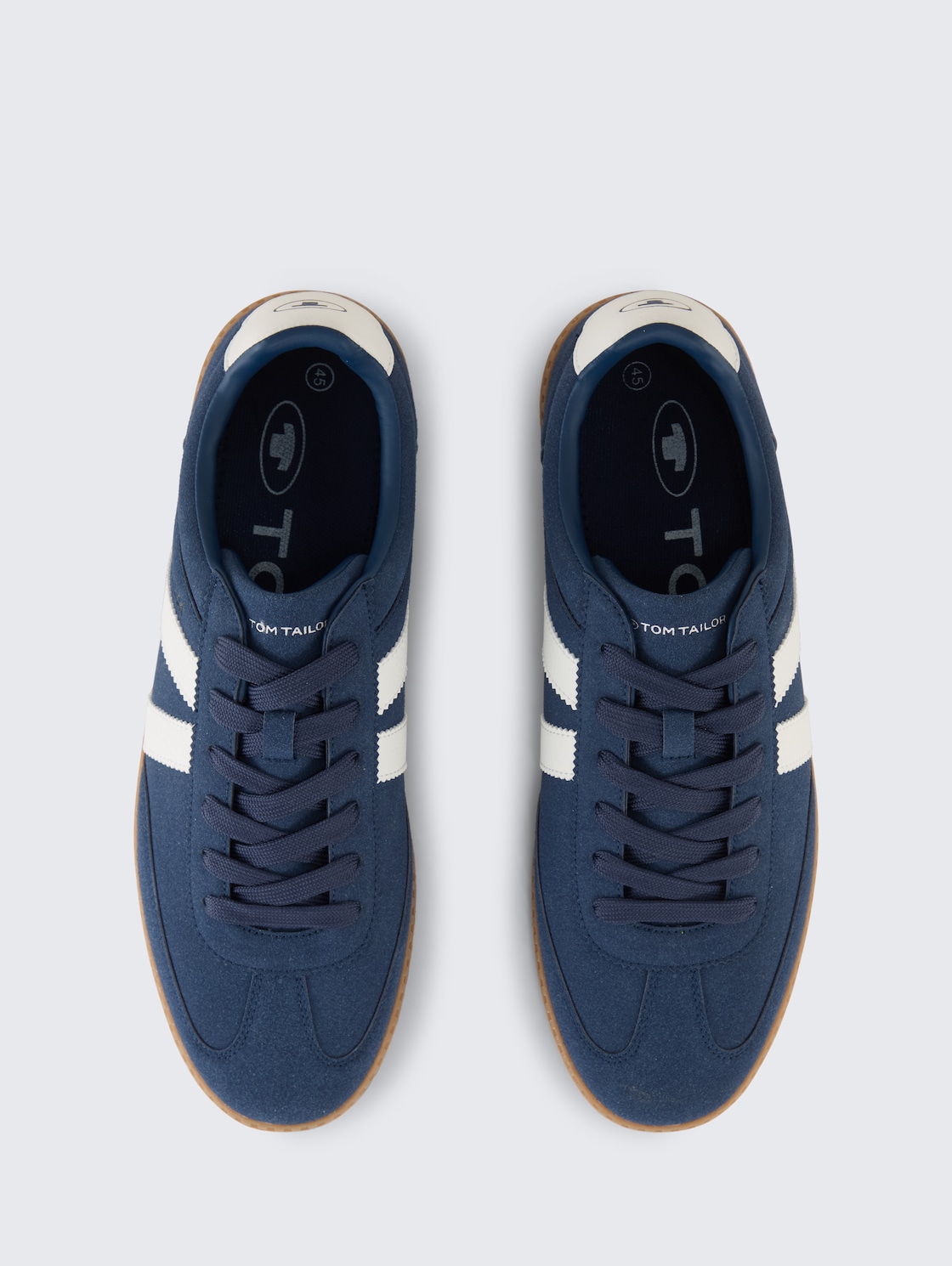 Sneaker mit Colour-Blocking - navy-white - Produkt-Ansicht von oben 