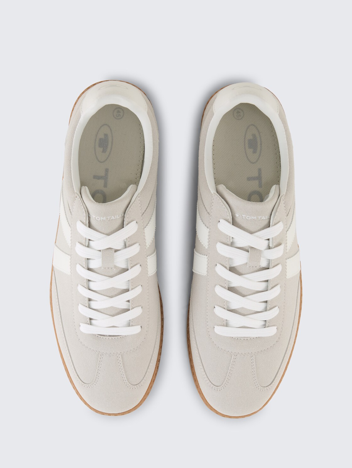 Sneaker mit Colour-Blocking - light grey-white - Produkt-Ansicht von oben 