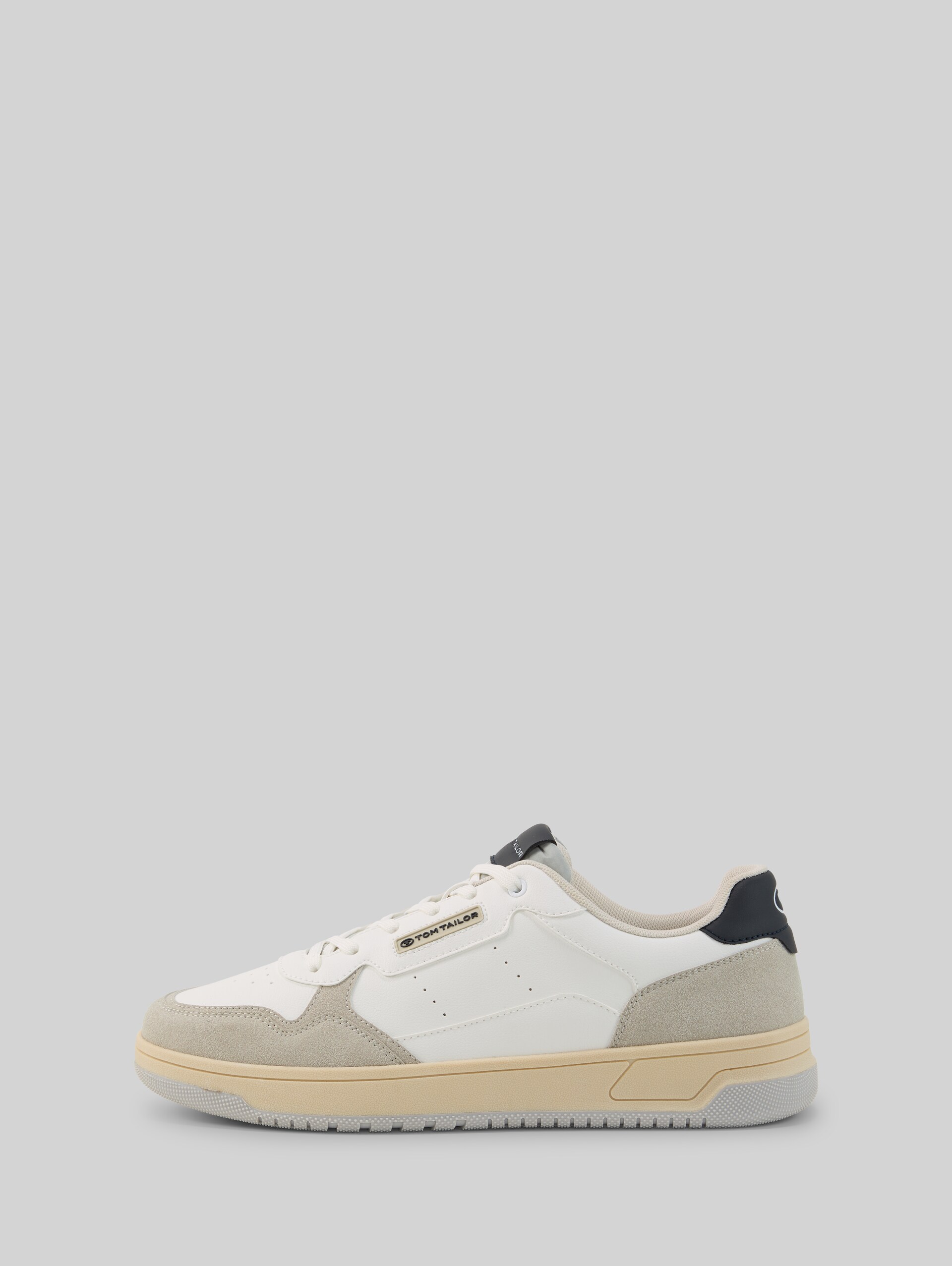 Baskets à blocs de couleur - white-grey-navy - vue latérale du produit