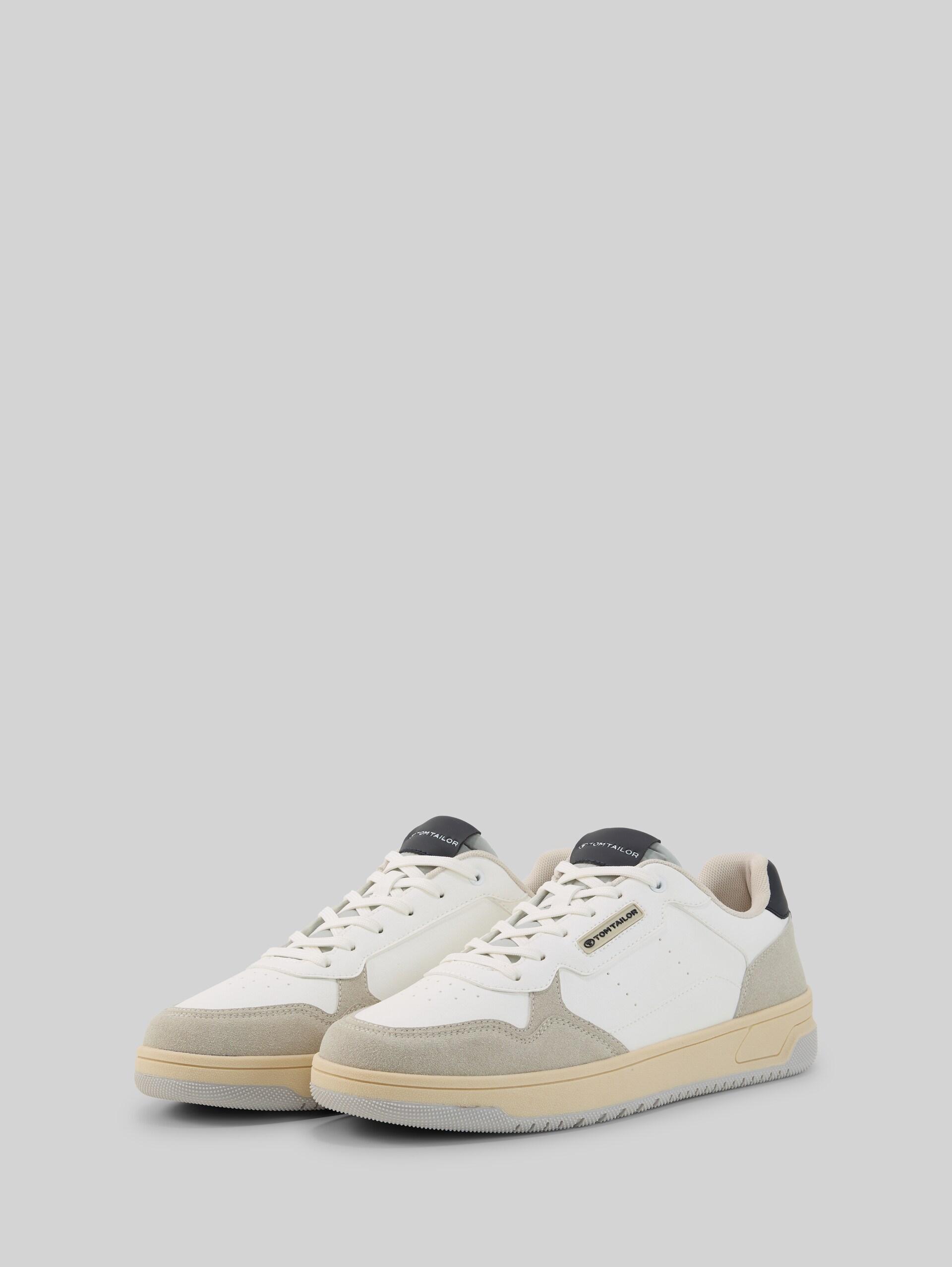 Baskets à blocs de couleur - white-grey-navy - vue latérale du produit