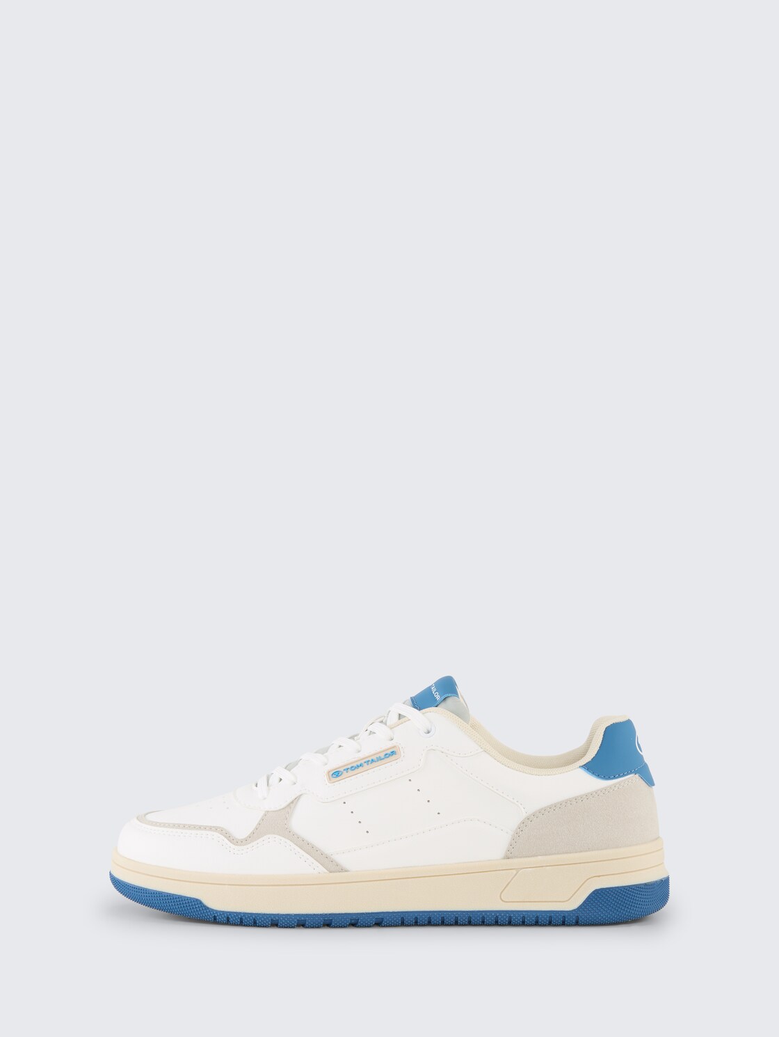 Sneaker mit Colour-Blocking - white-blue - seitliche Produkt-Ansicht