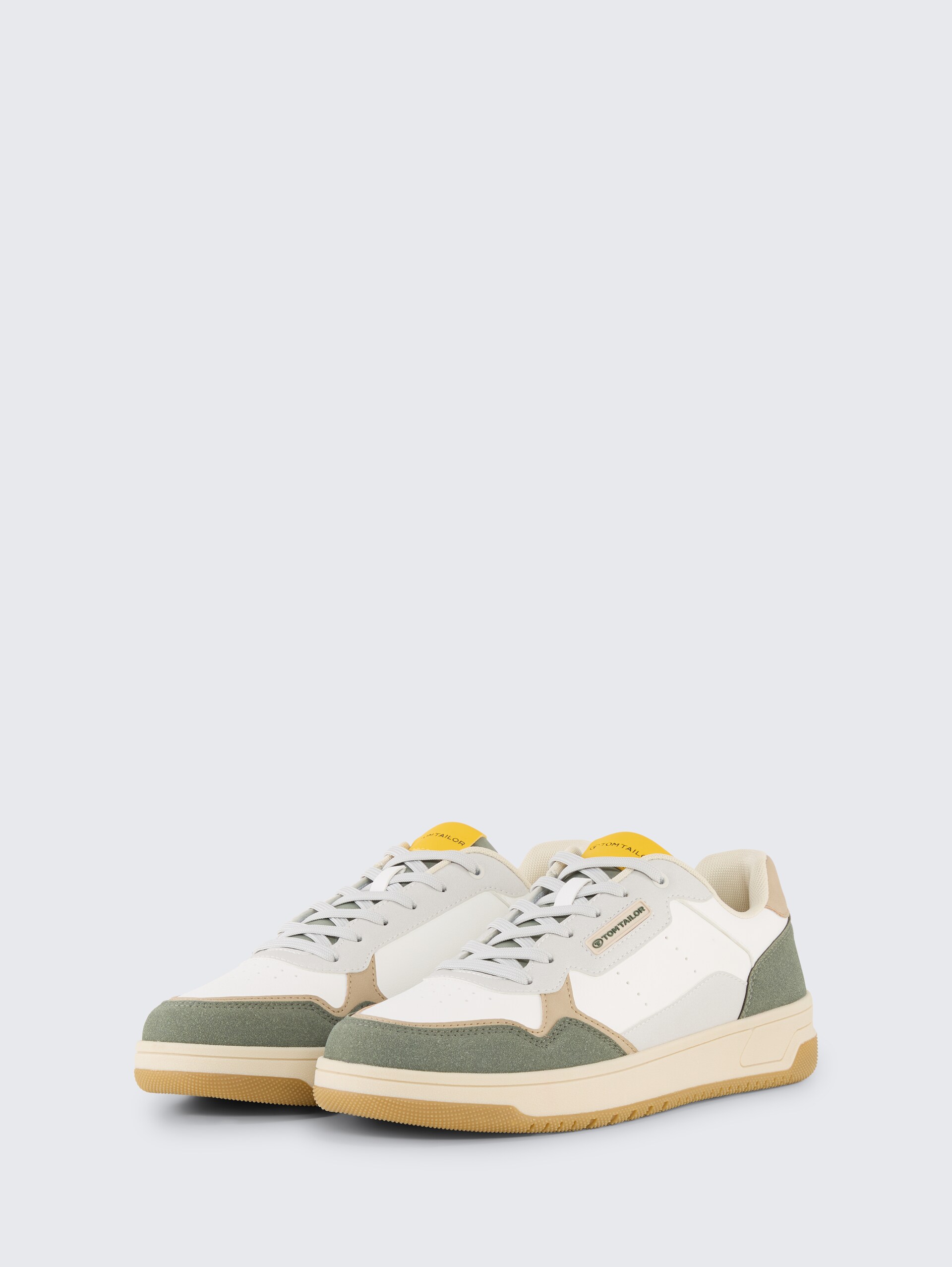 Sneakers met colourblocking - white-green - zijaanzicht product