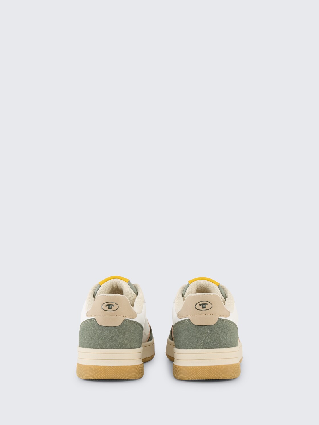 Sneaker mit Colour-Blocking - white-green - Produkt-Rückansicht