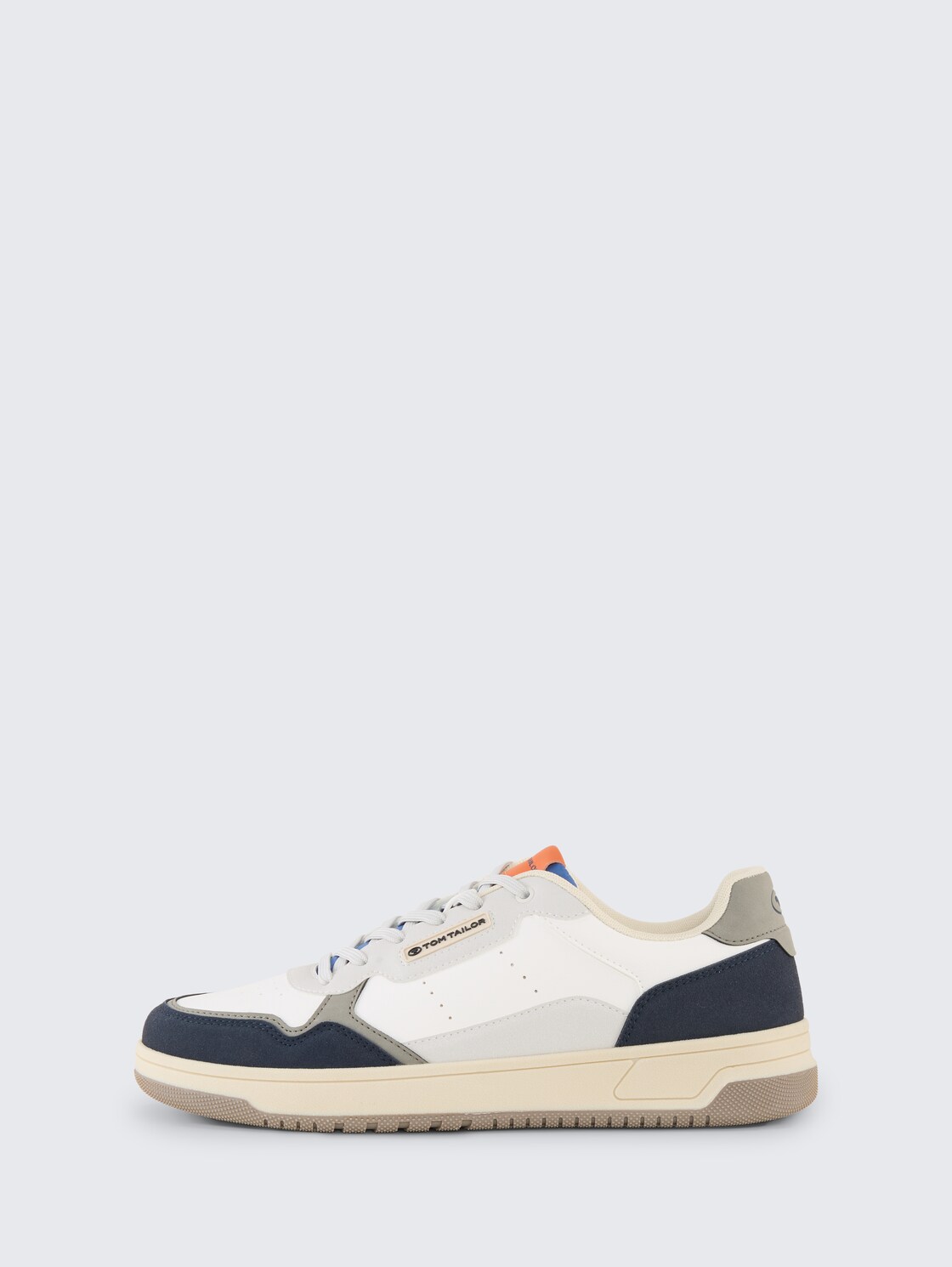 Sneaker mit Colour-Blocking - white-navy - seitliche Produkt-Ansicht