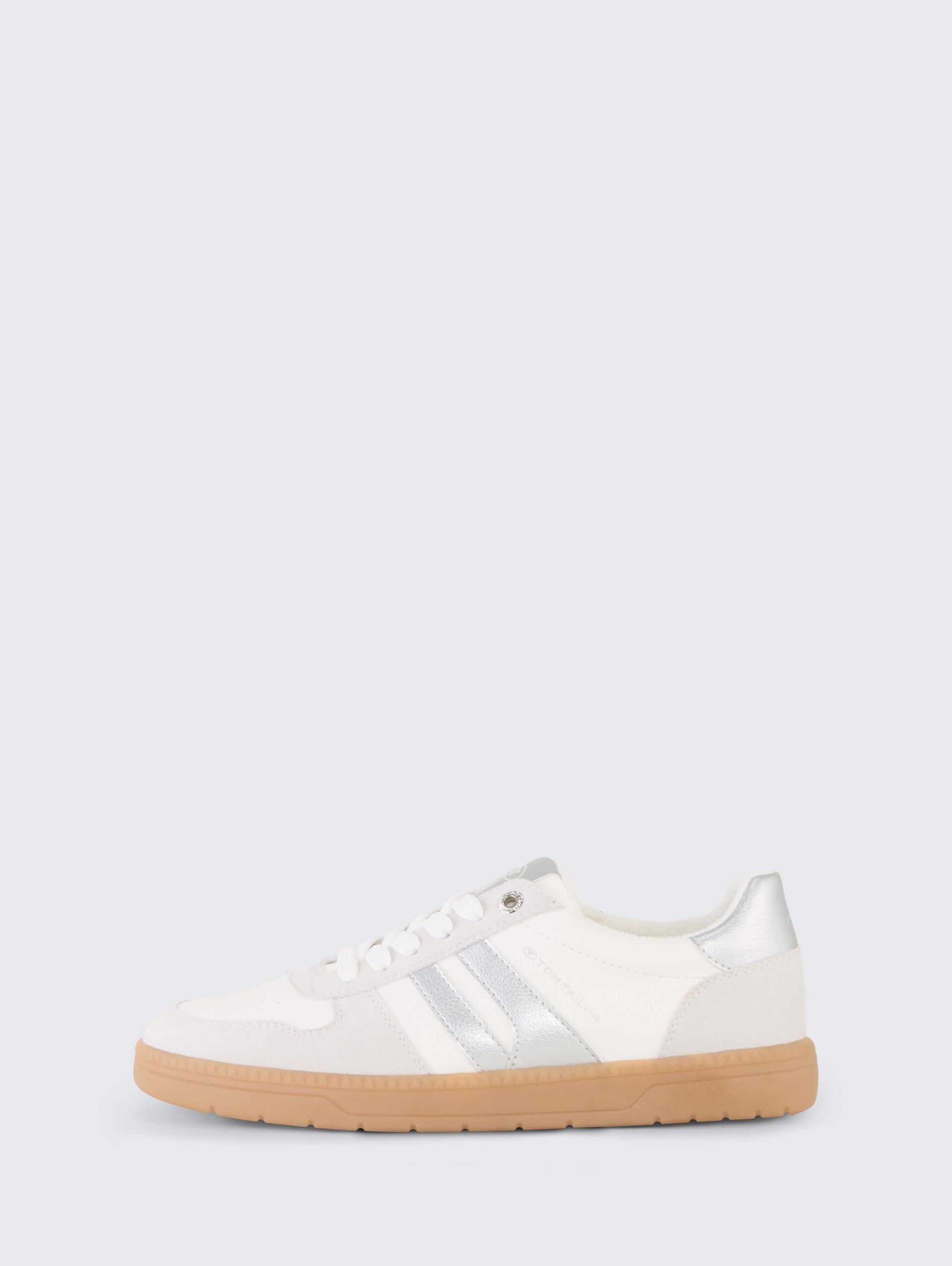 Sneaker mit Metallic-Details - white grey - seitliche Produkt-Ansicht