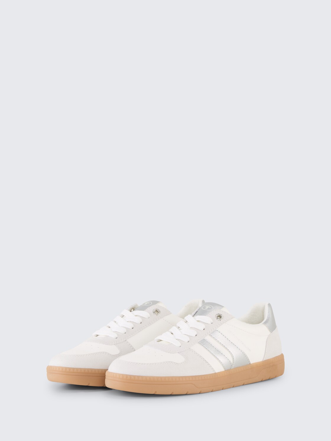 Sneaker mit Metallic-Details - white grey - seitliche Produkt-Ansicht