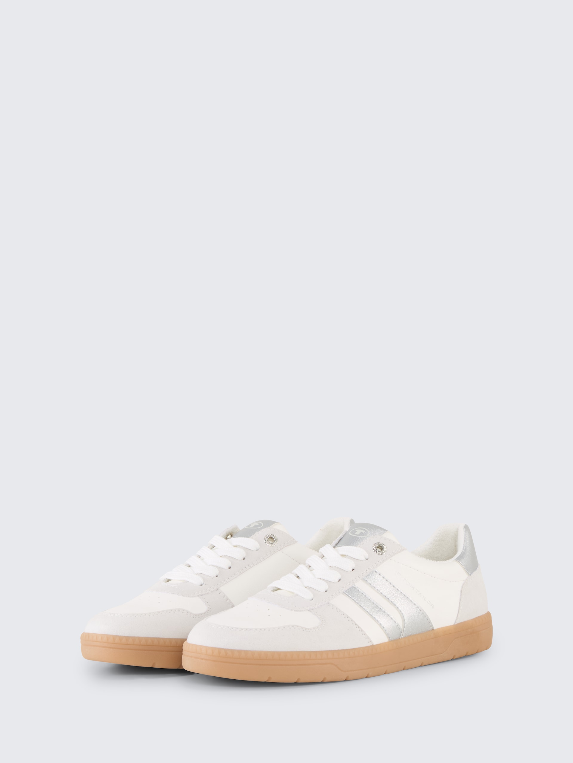 Sneaker mit Metallic-Details - white grey - seitliche Produkt-Ansicht