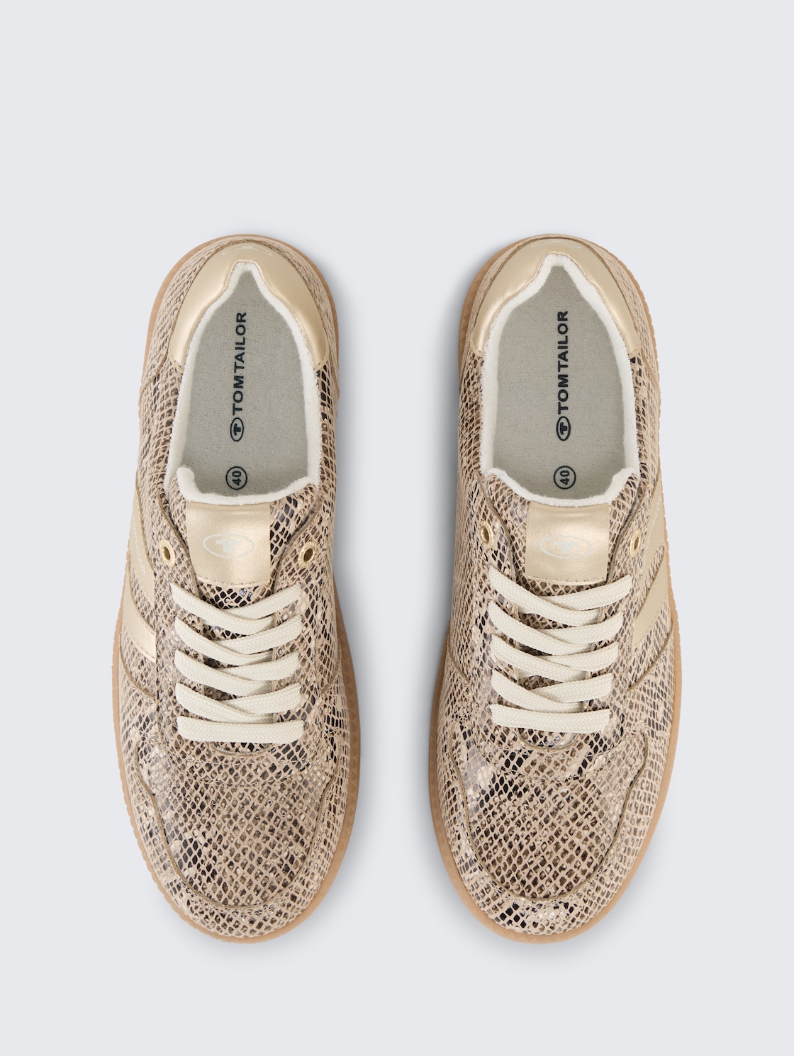 Sneaker mit Animal-Print - beige multi - Produkt-Ansicht von oben 