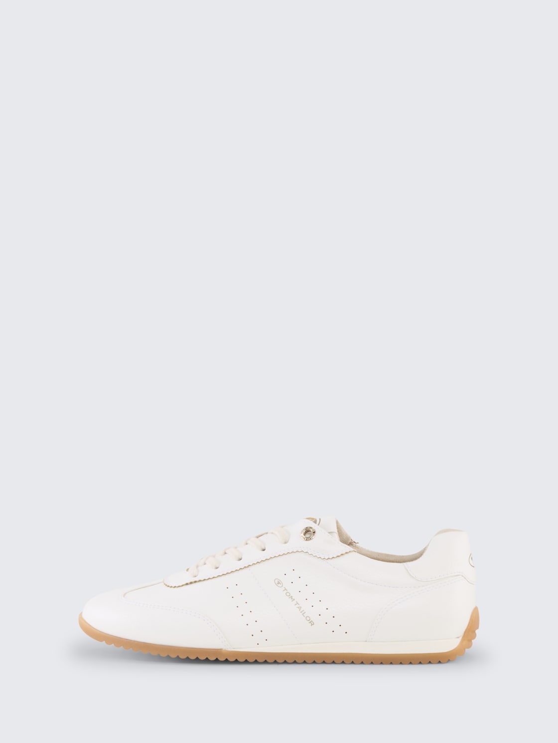 Flache Sneaker aus Lederimitat - white - seitliche Produkt-Ansicht