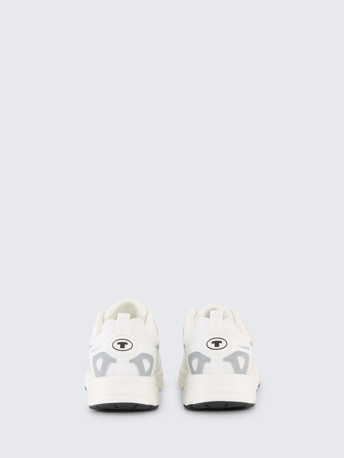 Sneaker mit Mesh-Einsatz - white-silver - Produkt-Rückansicht