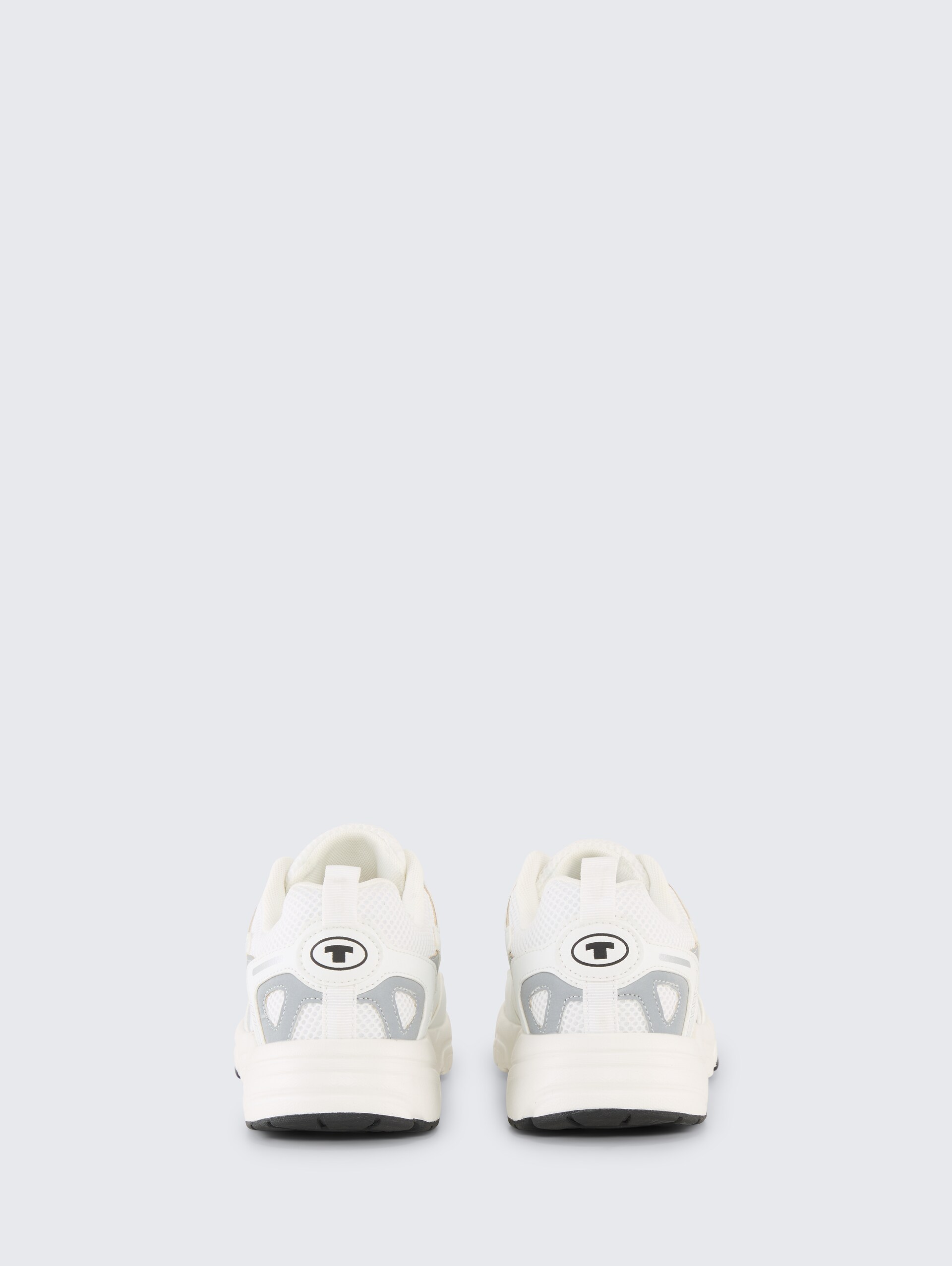 Sneaker met mesh inzetstuk - white-silver - Achteraanzicht product