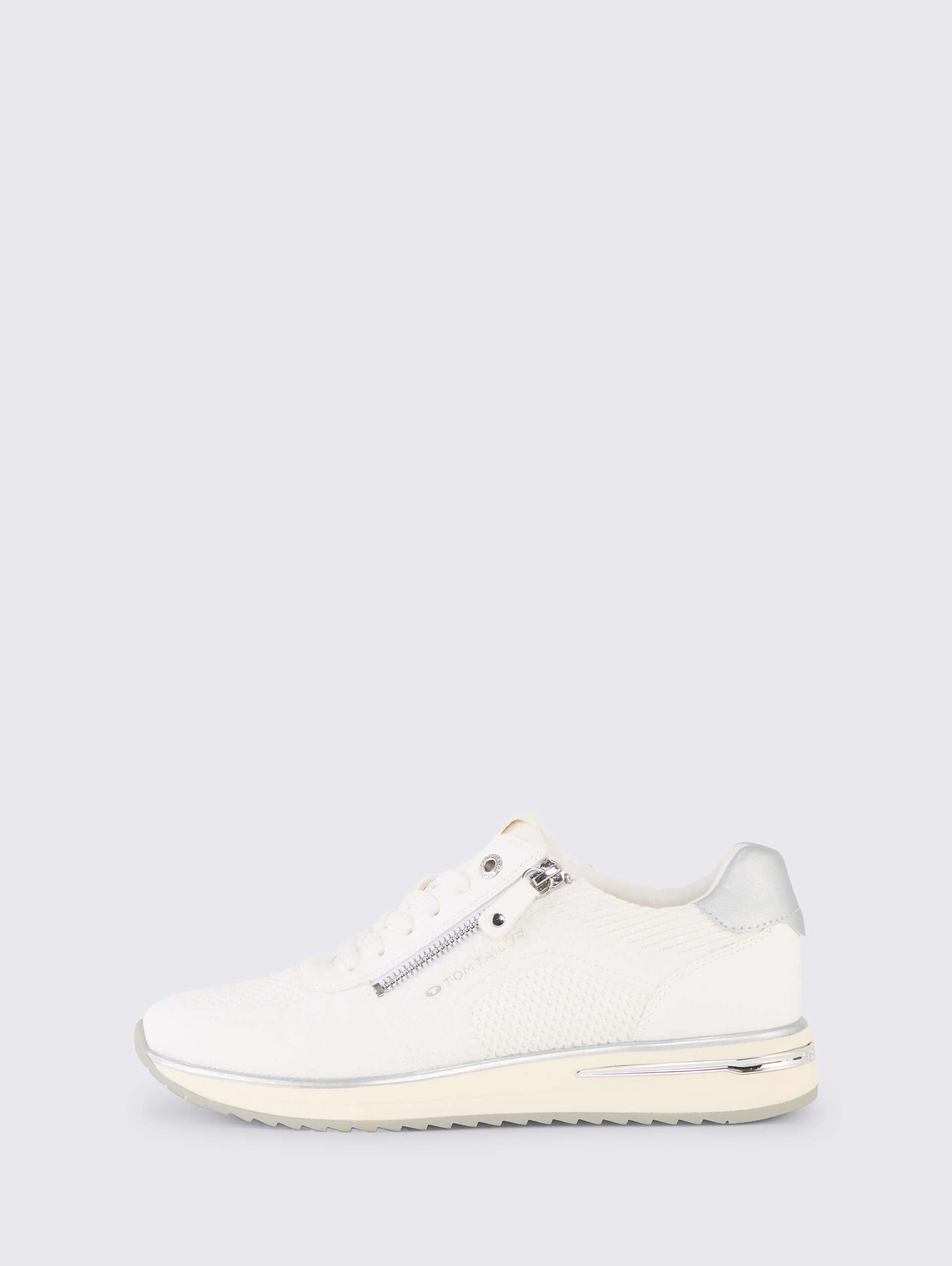 Sneaker met mesh inzetstuk - white - zijaanzicht product