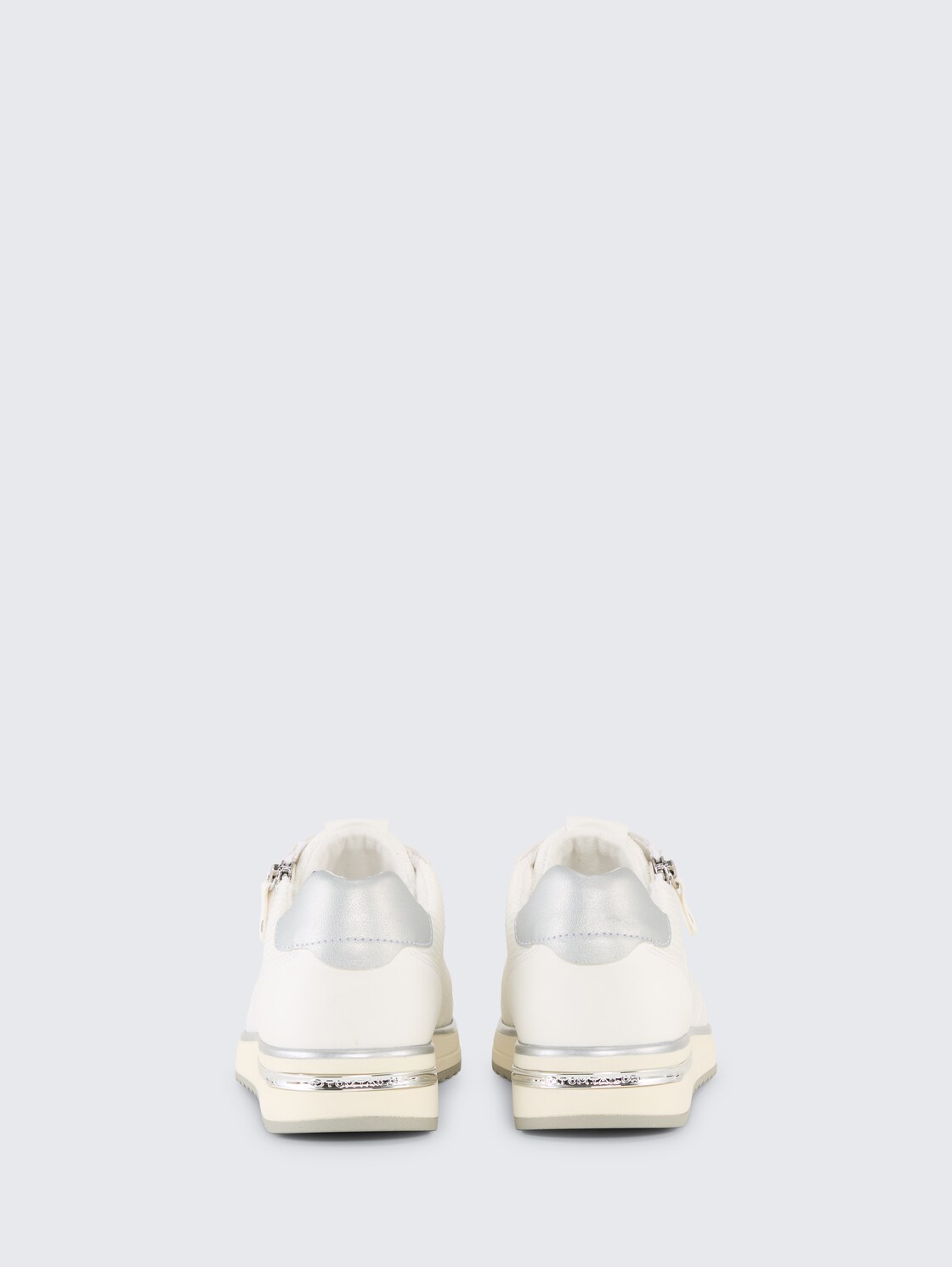 Sneaker mit Mesh-Einsatz - white - Produkt-Rückansicht