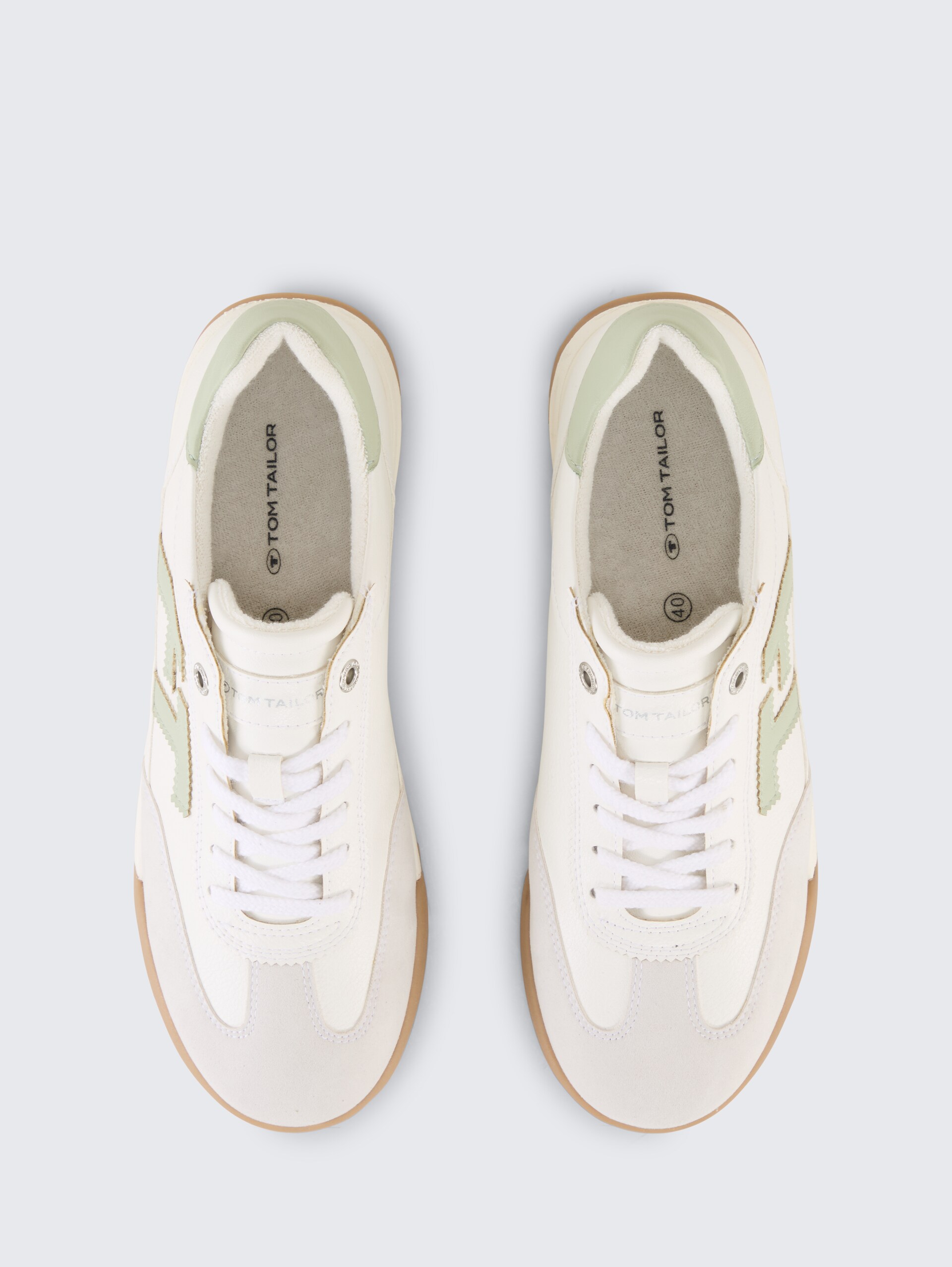 Sneakers met colourblocking - white-sage - Bovenaanzicht product 