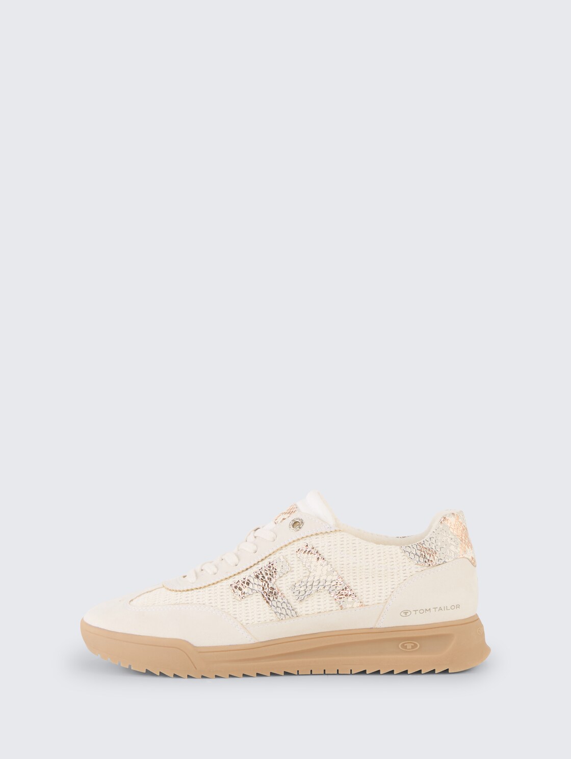 Sneaker mit Flecht-Details - beige multi - seitliche Produkt-Ansicht