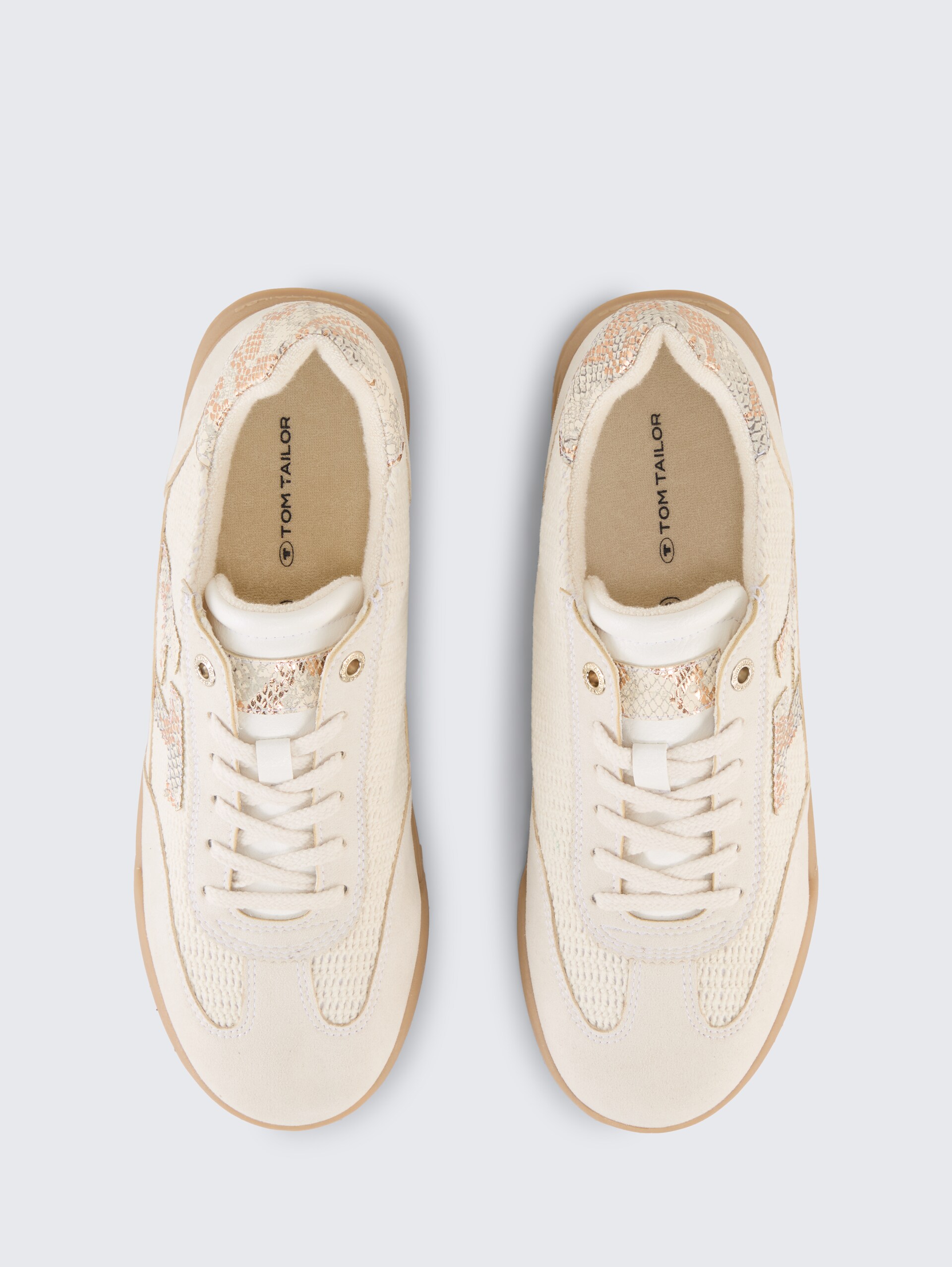 Sneaker mit Flecht-Details - beige multi - Produkt-Ansicht von oben 