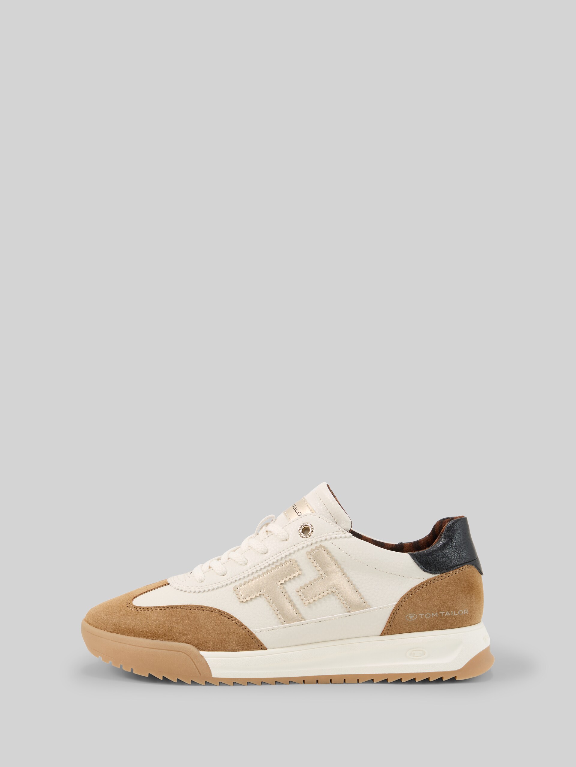 Sneaker mit Colour-Blocking - sand-offwhite - seitliche Produkt-Ansicht