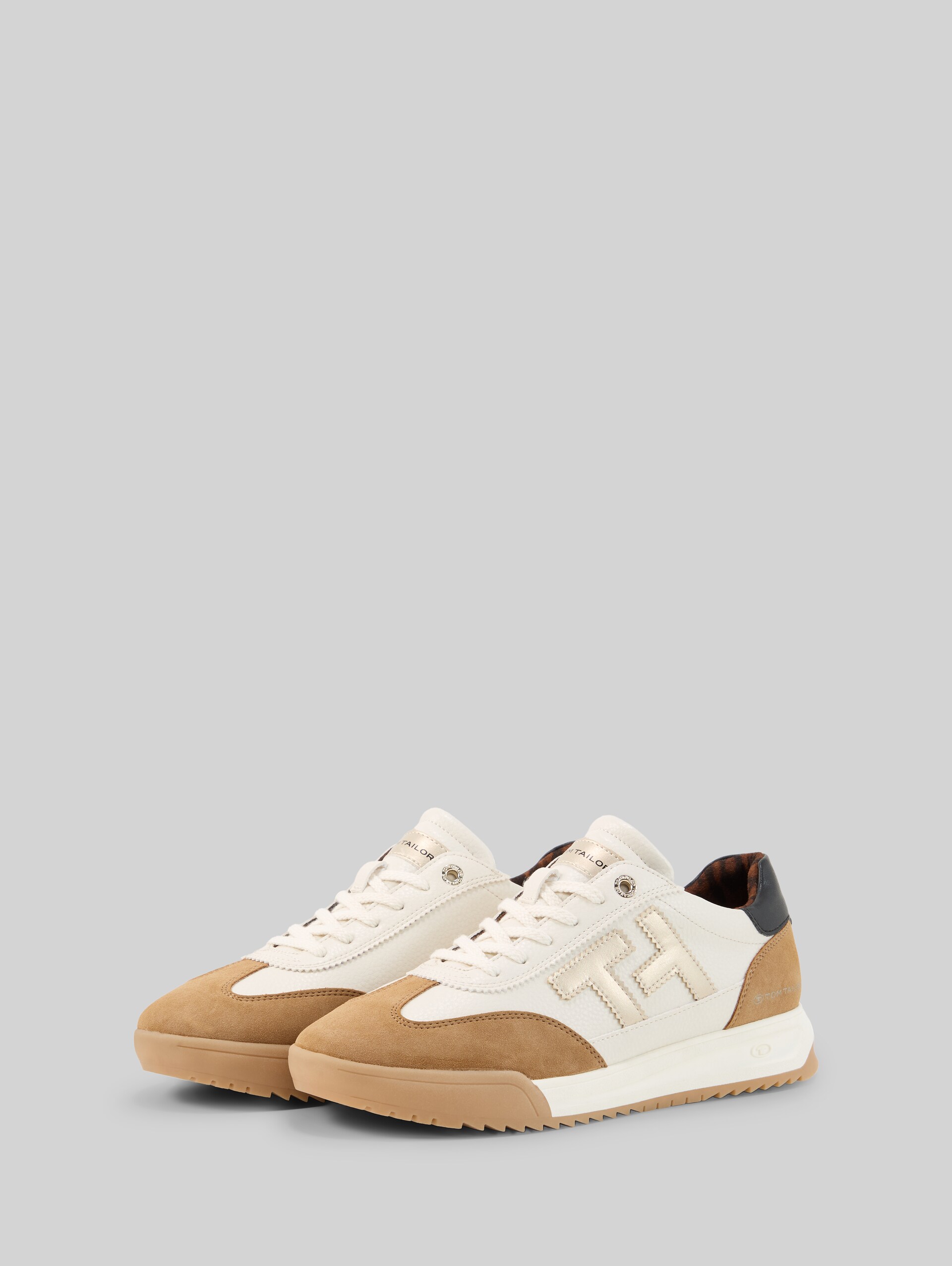 Sneaker mit Colour-Blocking - sand-offwhite - seitliche Produkt-Ansicht