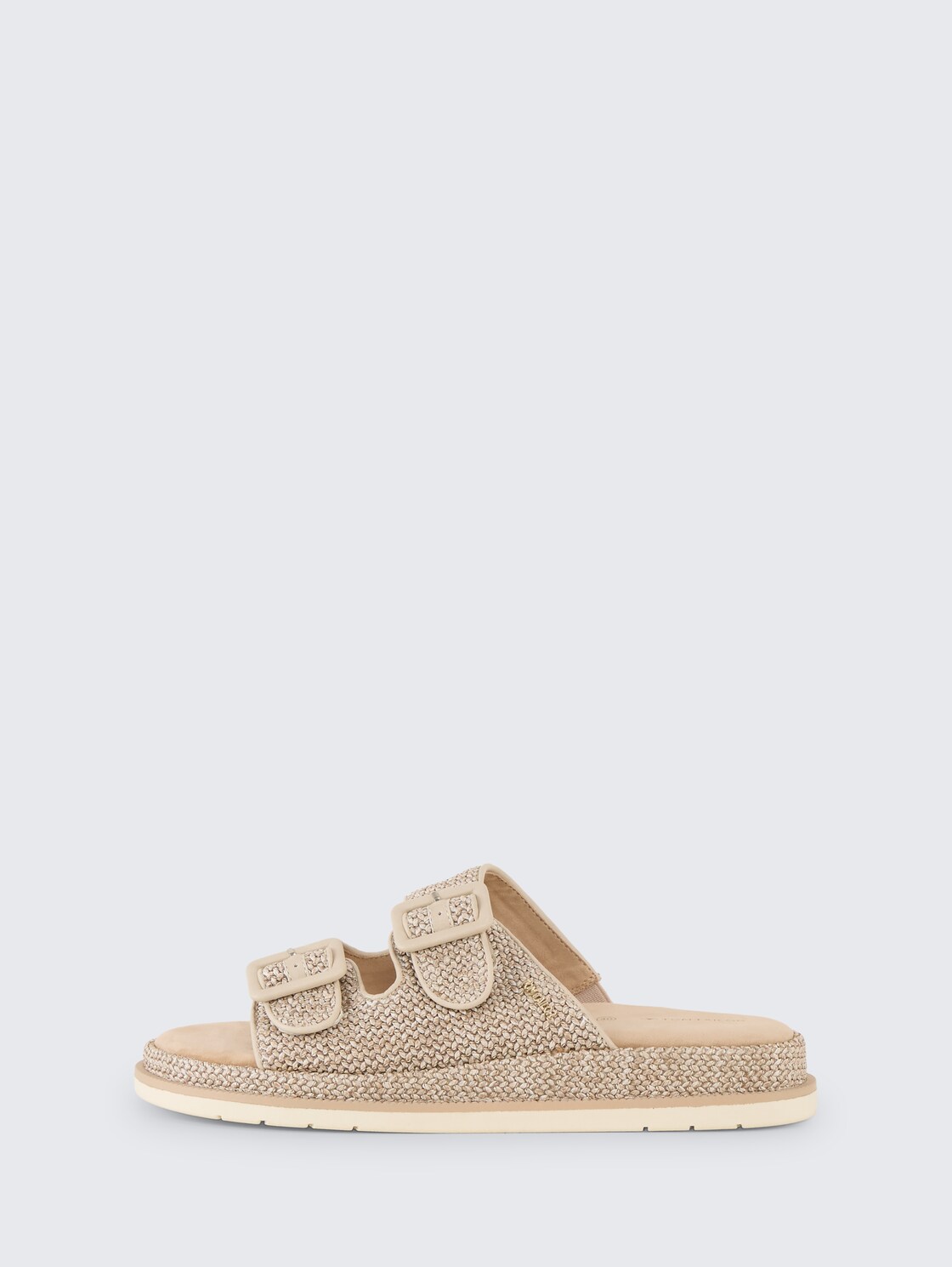 Flache Sandalen mit Flechtmuster - nature - seitliche Produkt-Ansicht