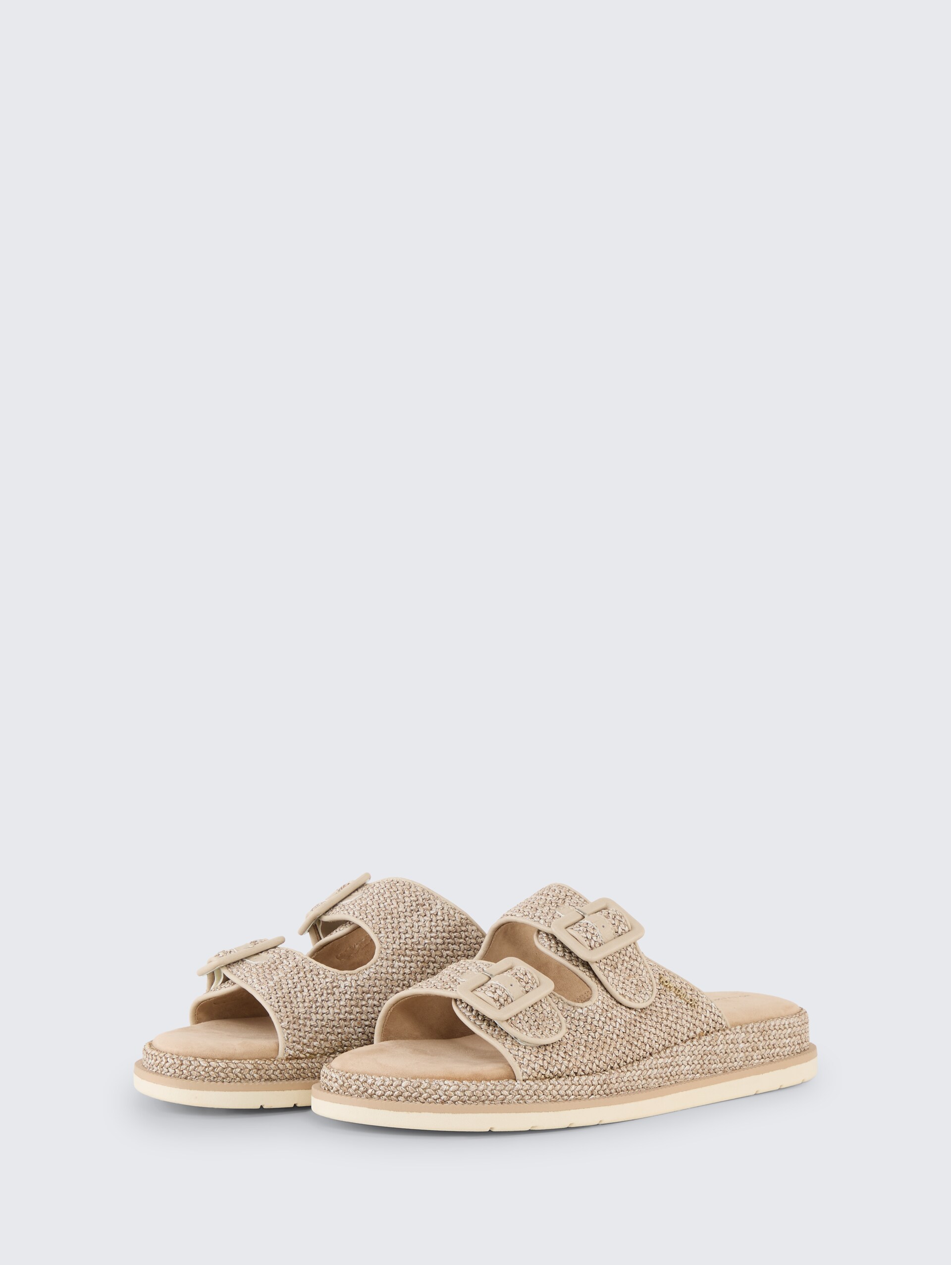Flache Sandalen mit Flechtmuster - nature - seitliche Produkt-Ansicht