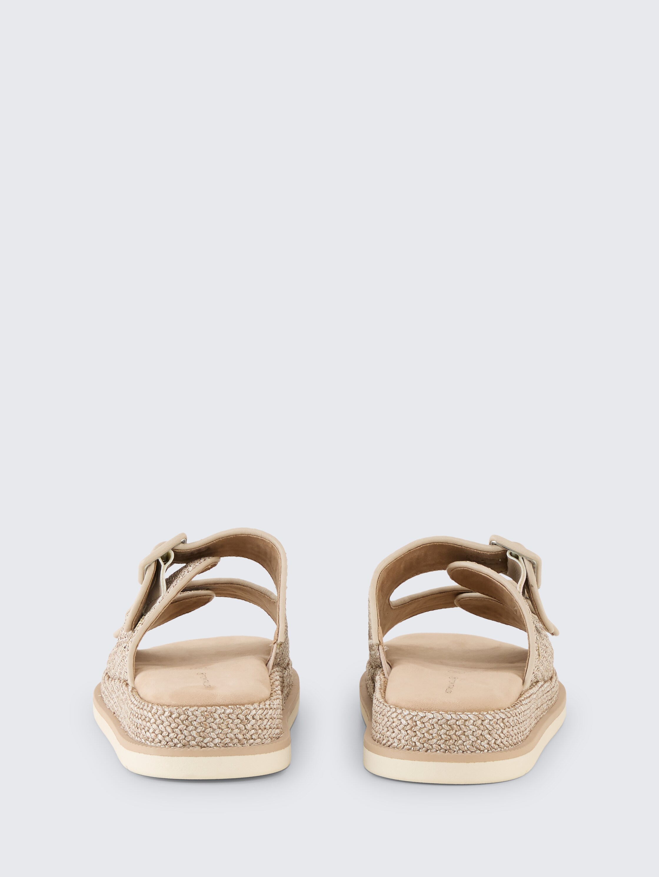 Flache Sandalen mit Flechtmuster - nature - 