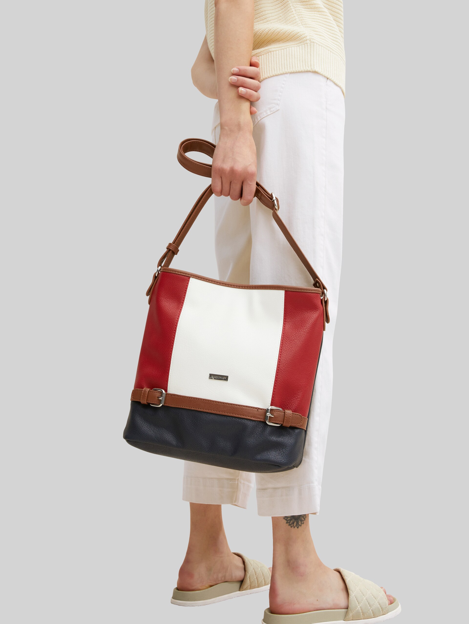 TTJUNA pouch bag with belt element - mixed maritim
