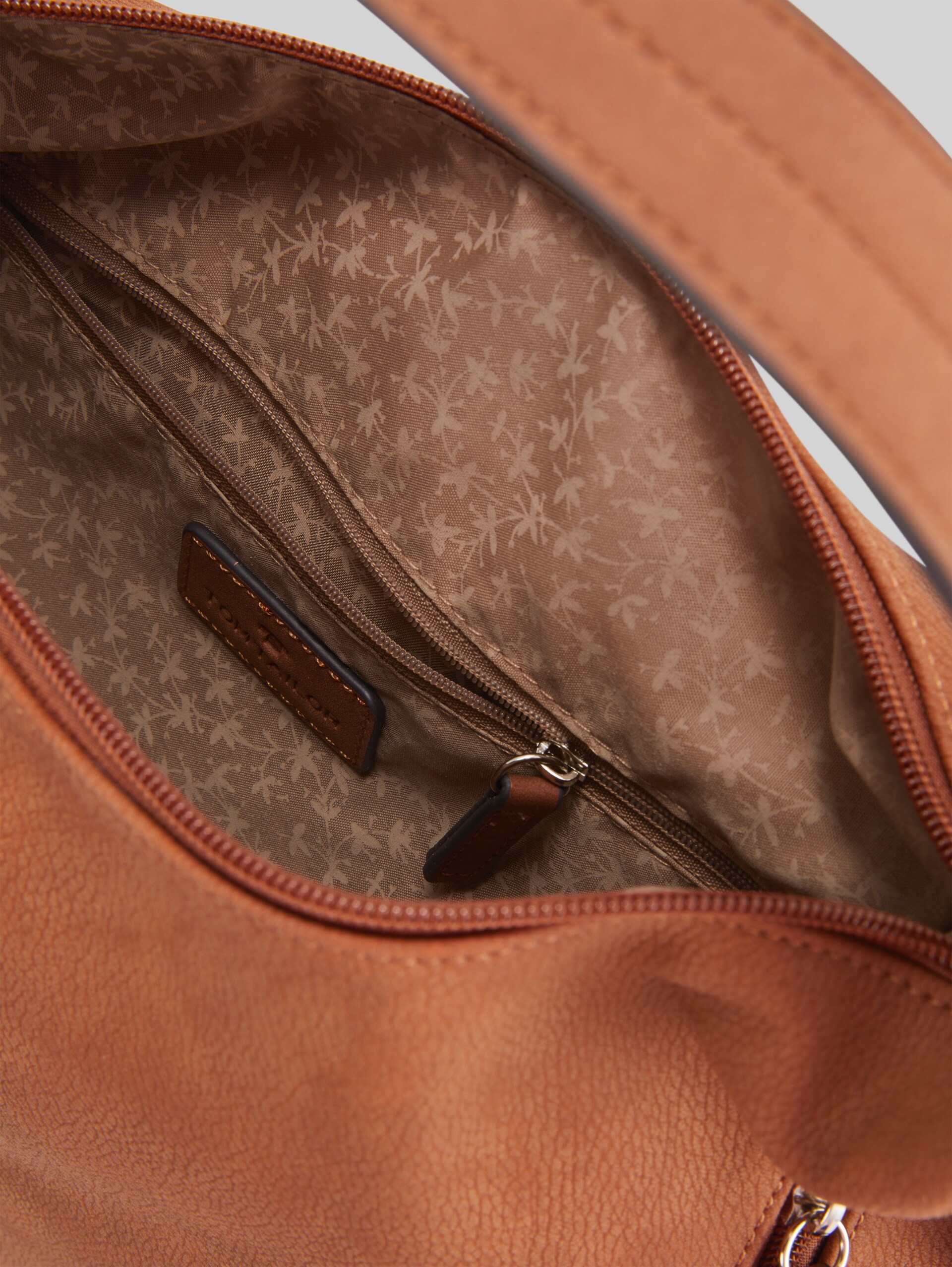 TTCAIA faux leather pouch bag - cognac / brandy - side product view 