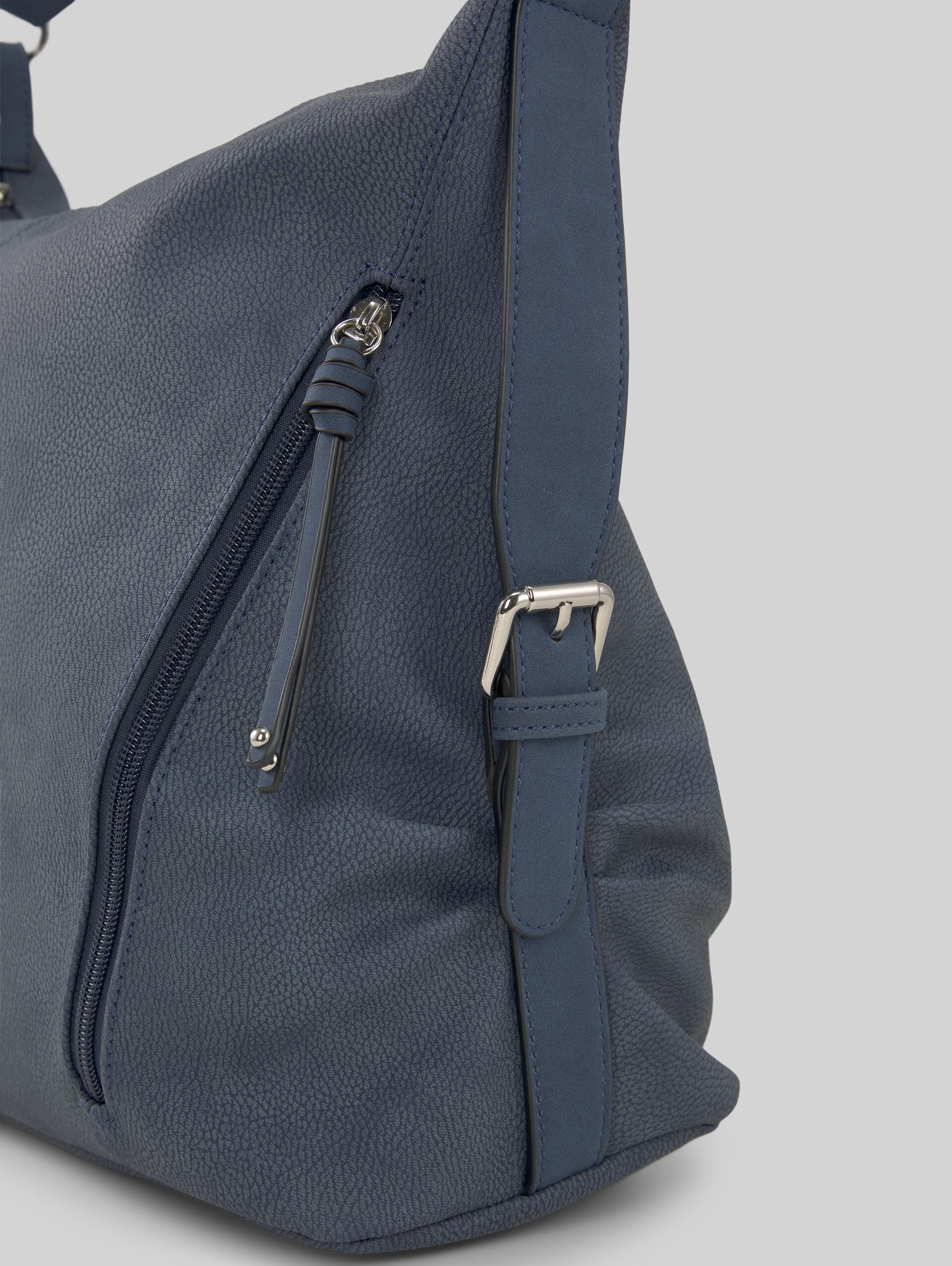 TTCAIA faux leather pouch bag - dark blue - side product view 