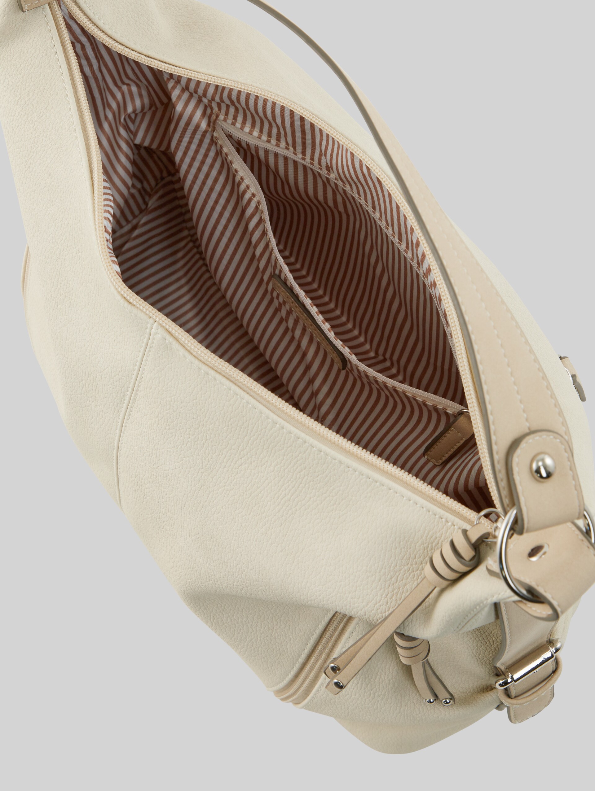 TTCAIA faux leather bucket bag - off white / off white - side product view 