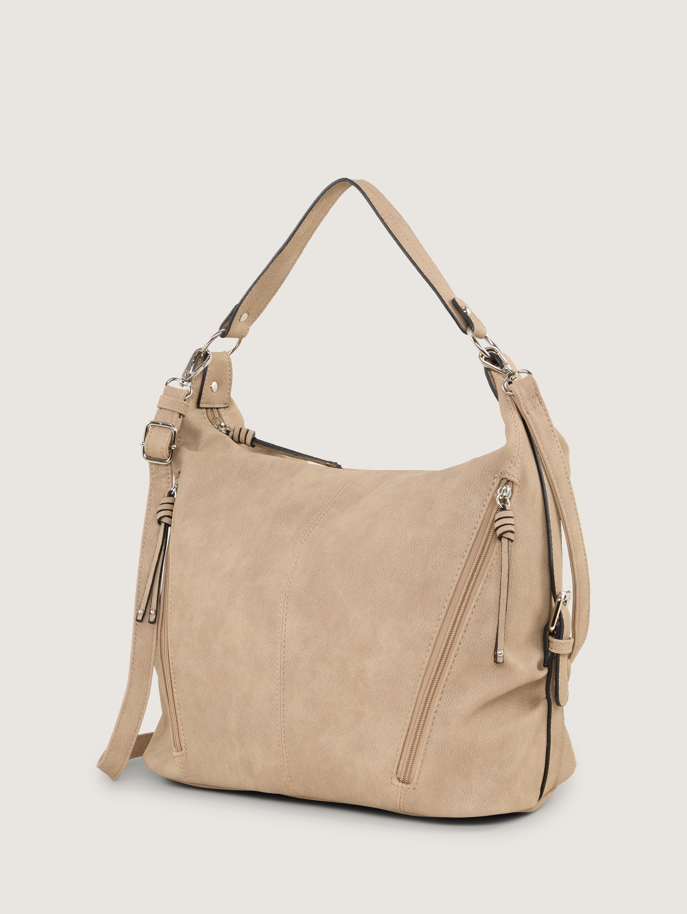 TTCAIA shoulder bag with zip details - taupe_taupe - 
